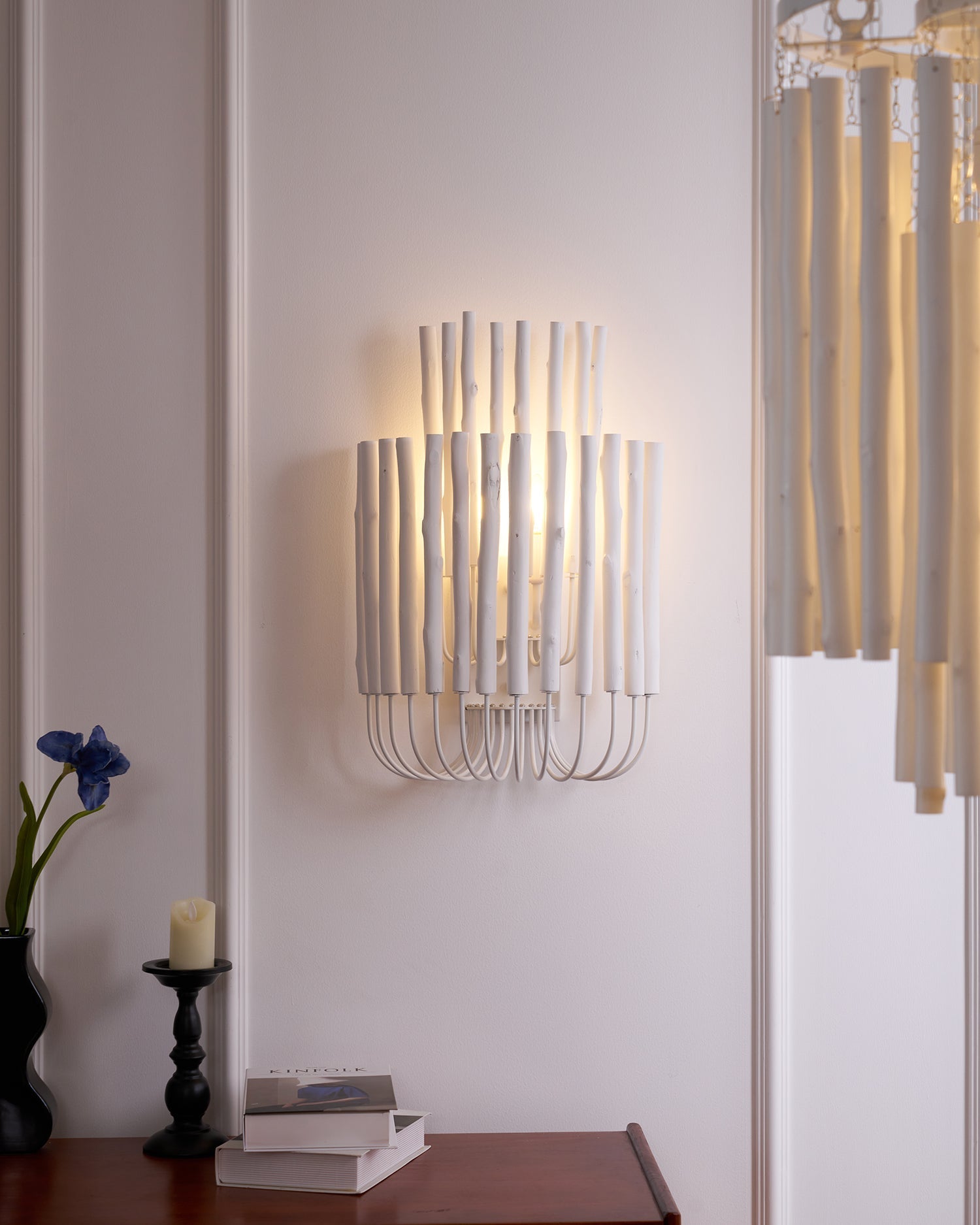 Vasilora Individual Creativity Art Wood Wall Lamp-Neutral Decor