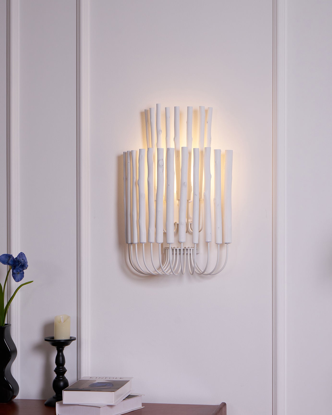 Vasilora Individual Creativity Art Wood Wall Lamp-Neutral Decor