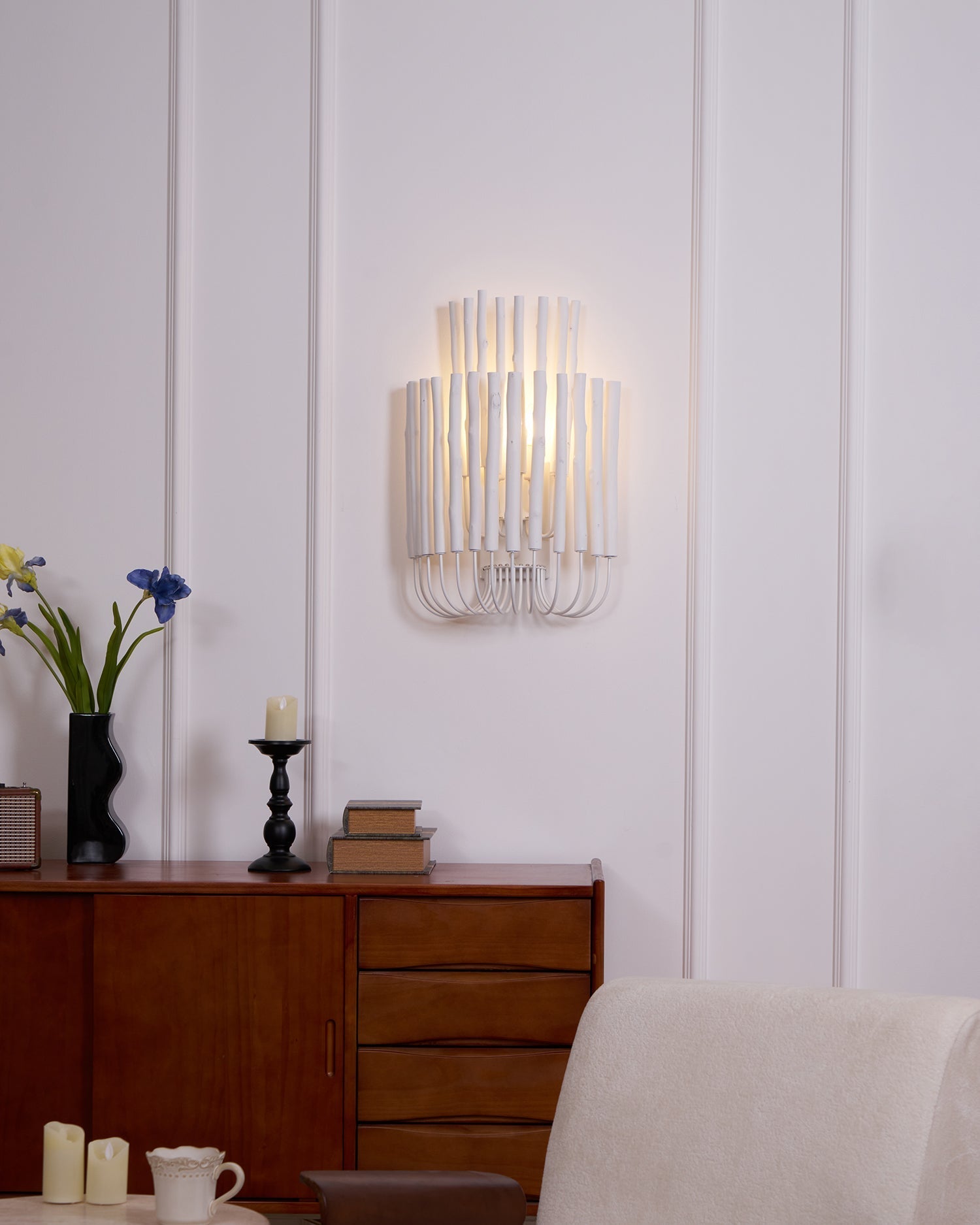 Vasilora Individual Creativity Art Wood Wall Lamp-Neutral Decor
