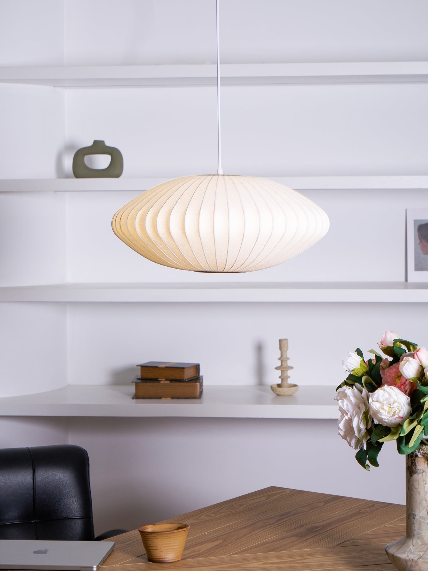 Nebula Bubble Mulberry Silk Pendant Lamp-Neutral Decor
