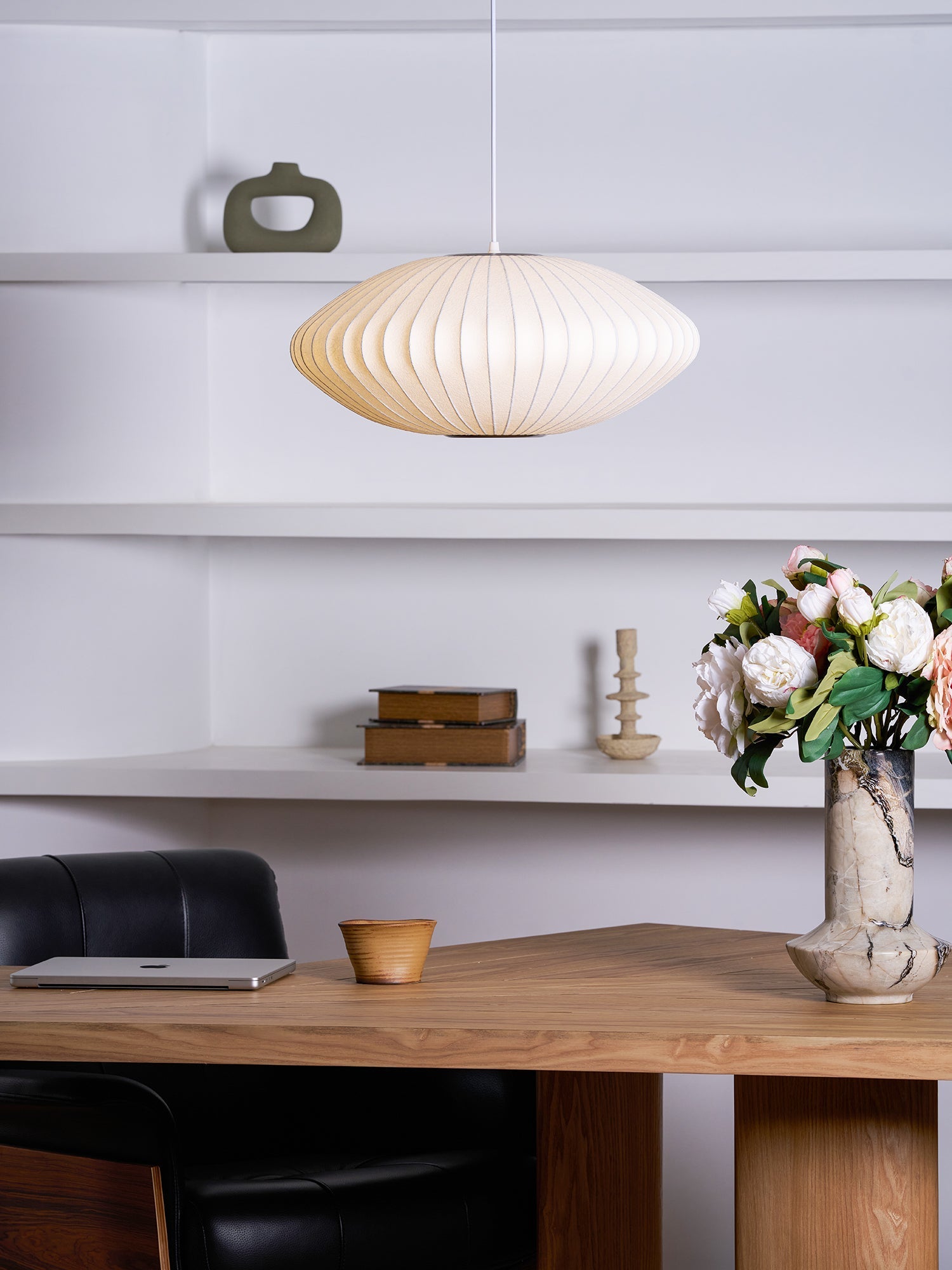 Nebula Bubble Mulberry Silk Pendant Lamp-Neutral Decor