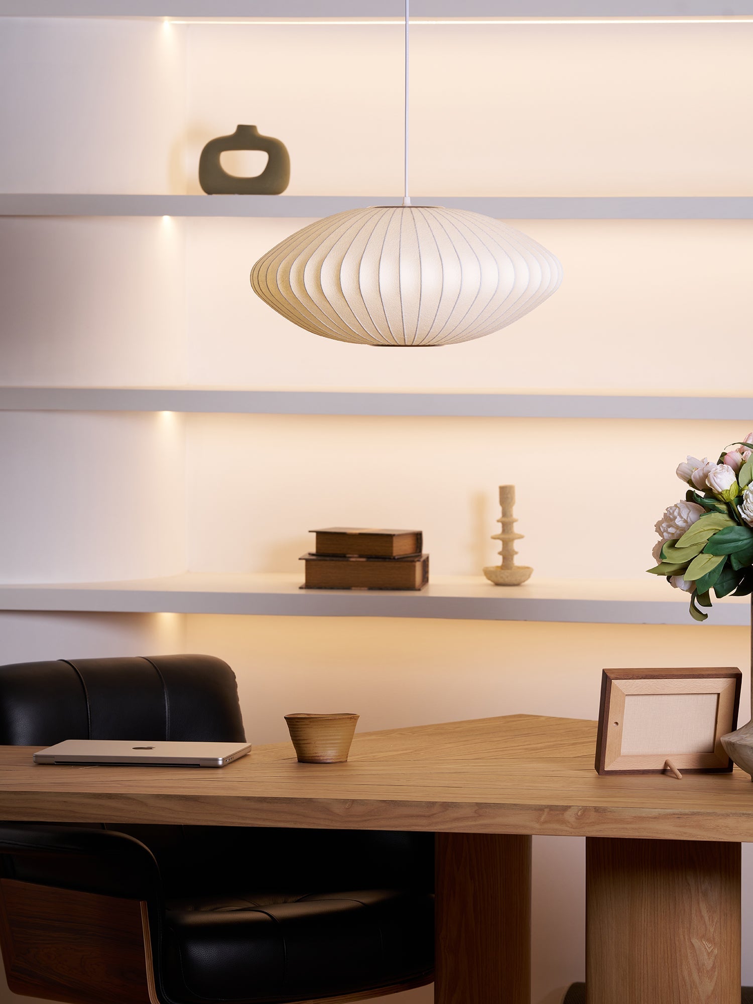 Nebula Bubble Mulberry Silk Pendant Lamp-Neutral Decor