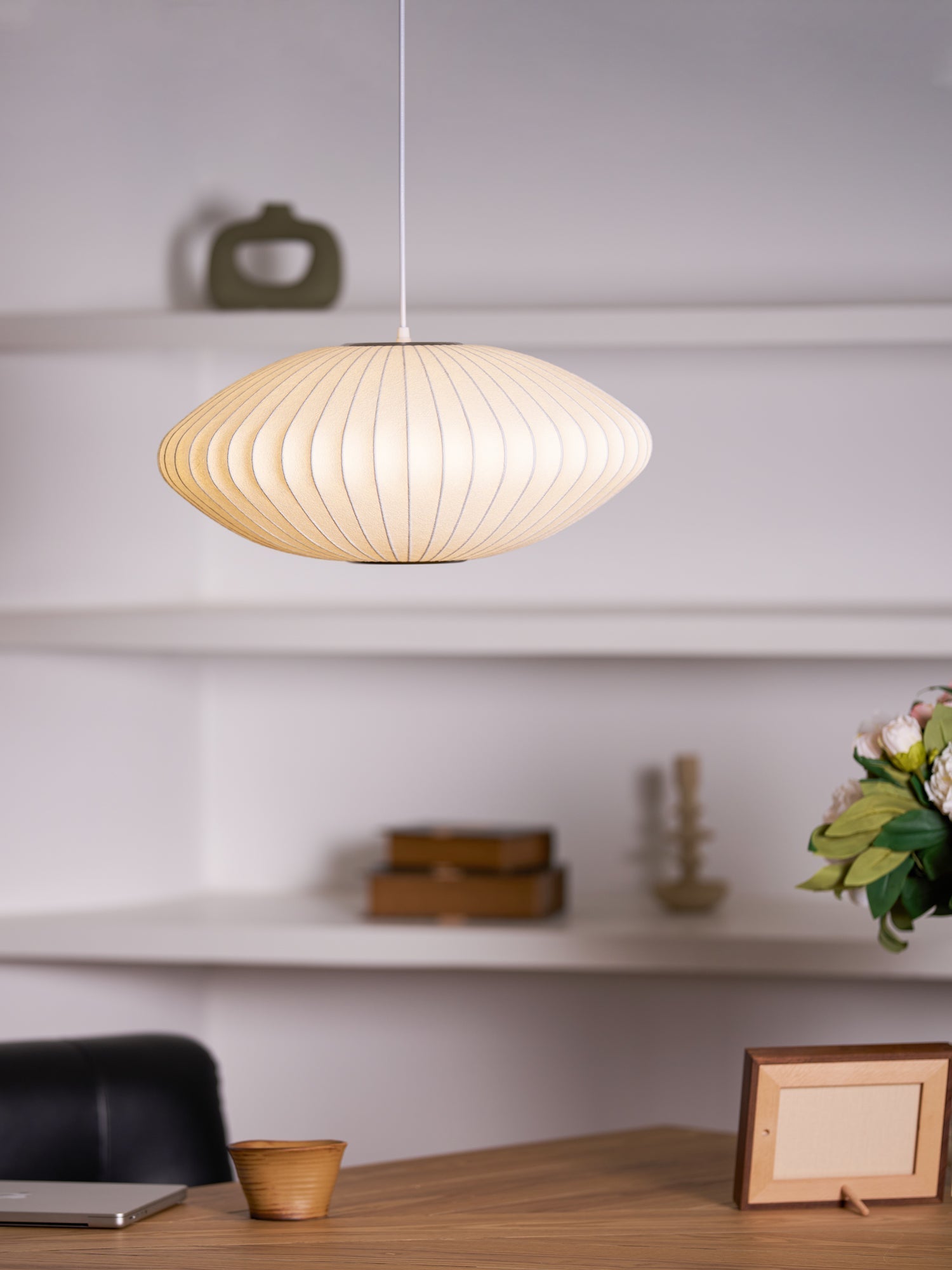 Nebula Bubble Mulberry Silk Pendant Lamp-Neutral Decor