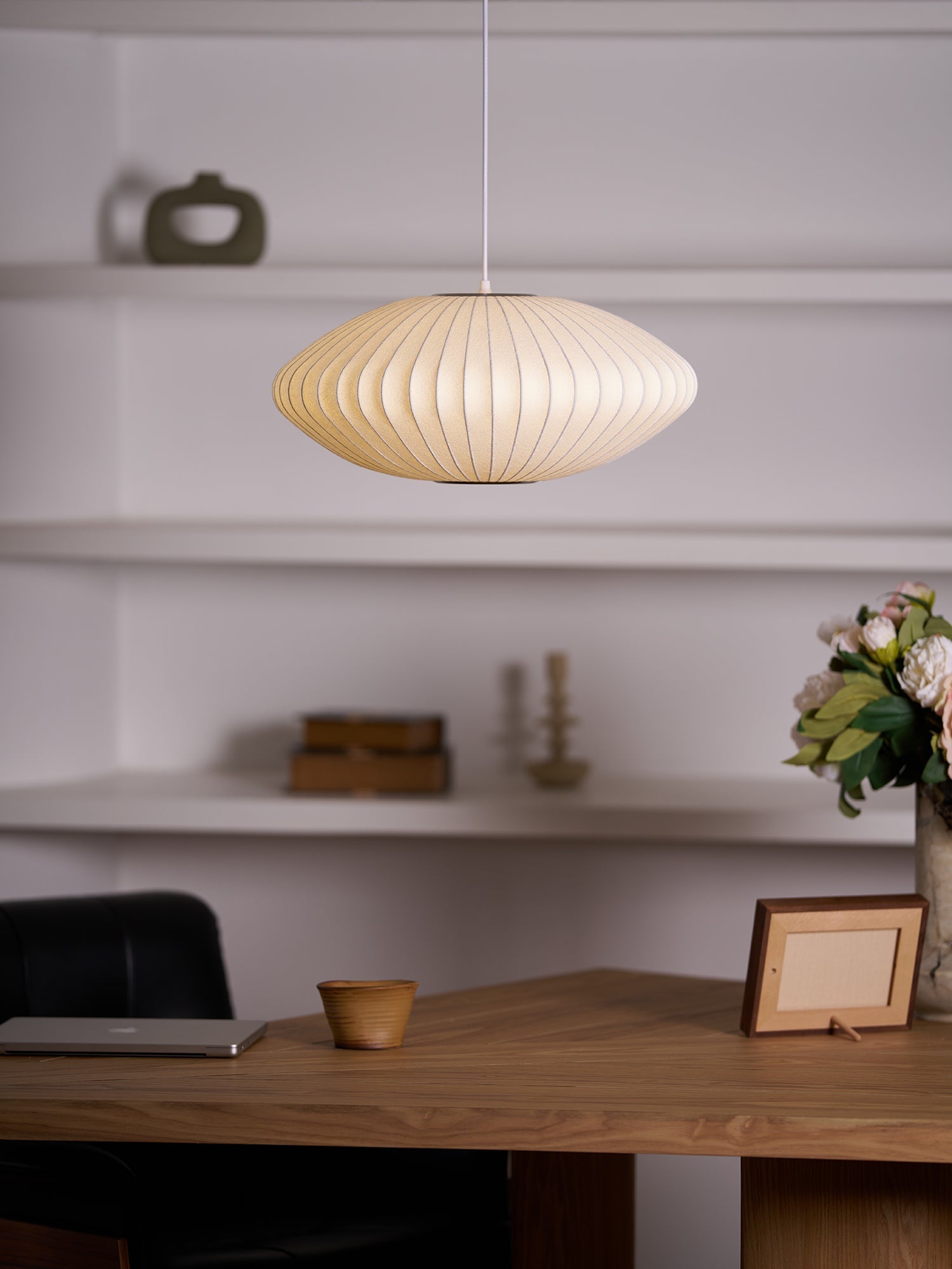 Nebula Bubble Mulberry Silk Pendant Lamp-Neutral Decor