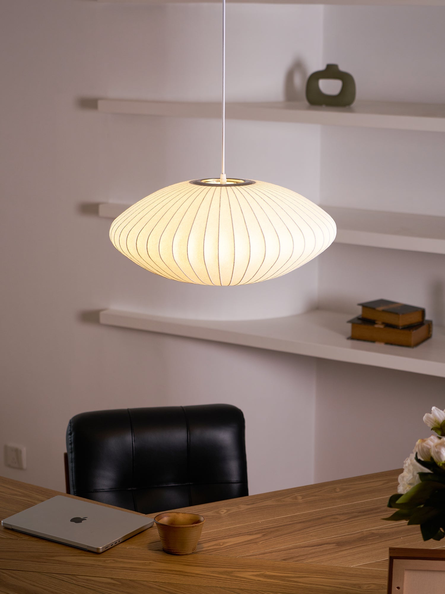 Nebula Bubble Mulberry Silk Pendant Lamp-Neutral Decor