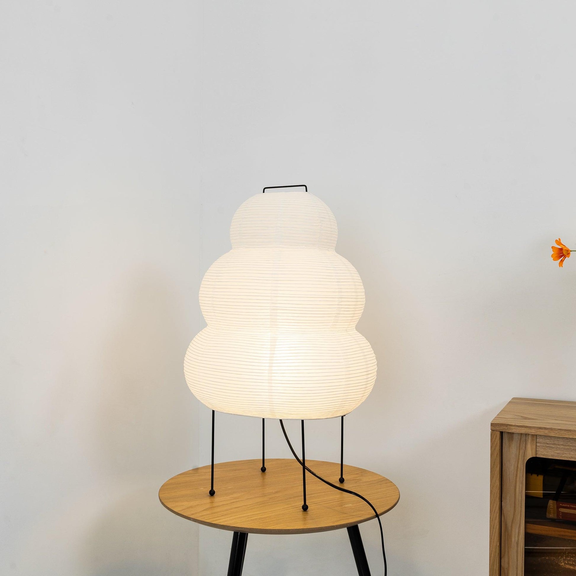 Tranquilux Paper Japanese-Inspired Table Lamp-Neutral Decor