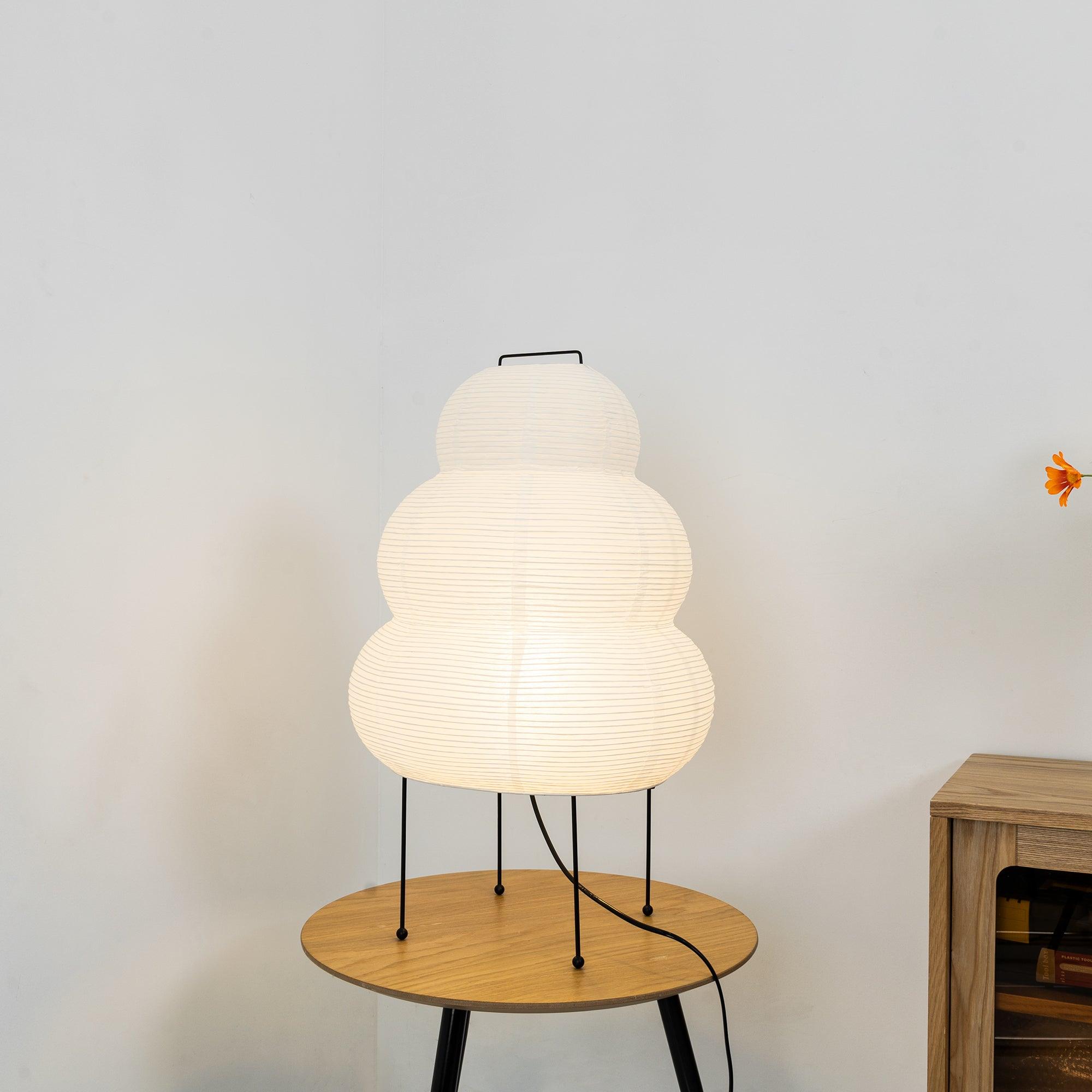 Tranquilux Paper Japanese-Inspired Table Lamp-Neutral Decor