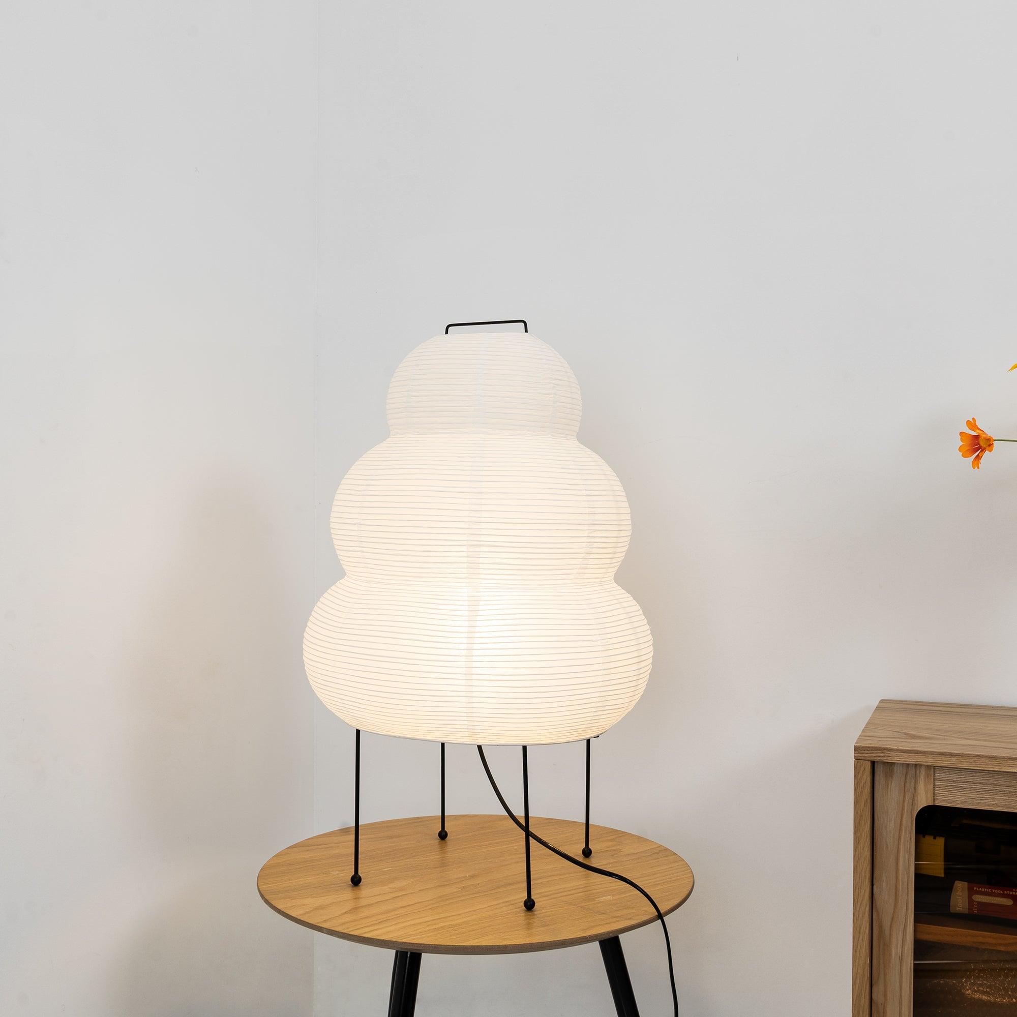Tranquilux Paper Japanese-Inspired Table Lamp-Neutral Decor
