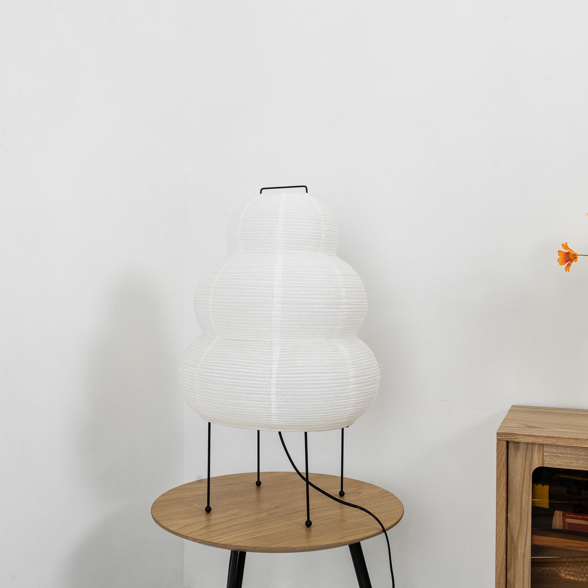 Tranquilux Paper Japanese-Inspired Table Lamp-Neutral Decor
