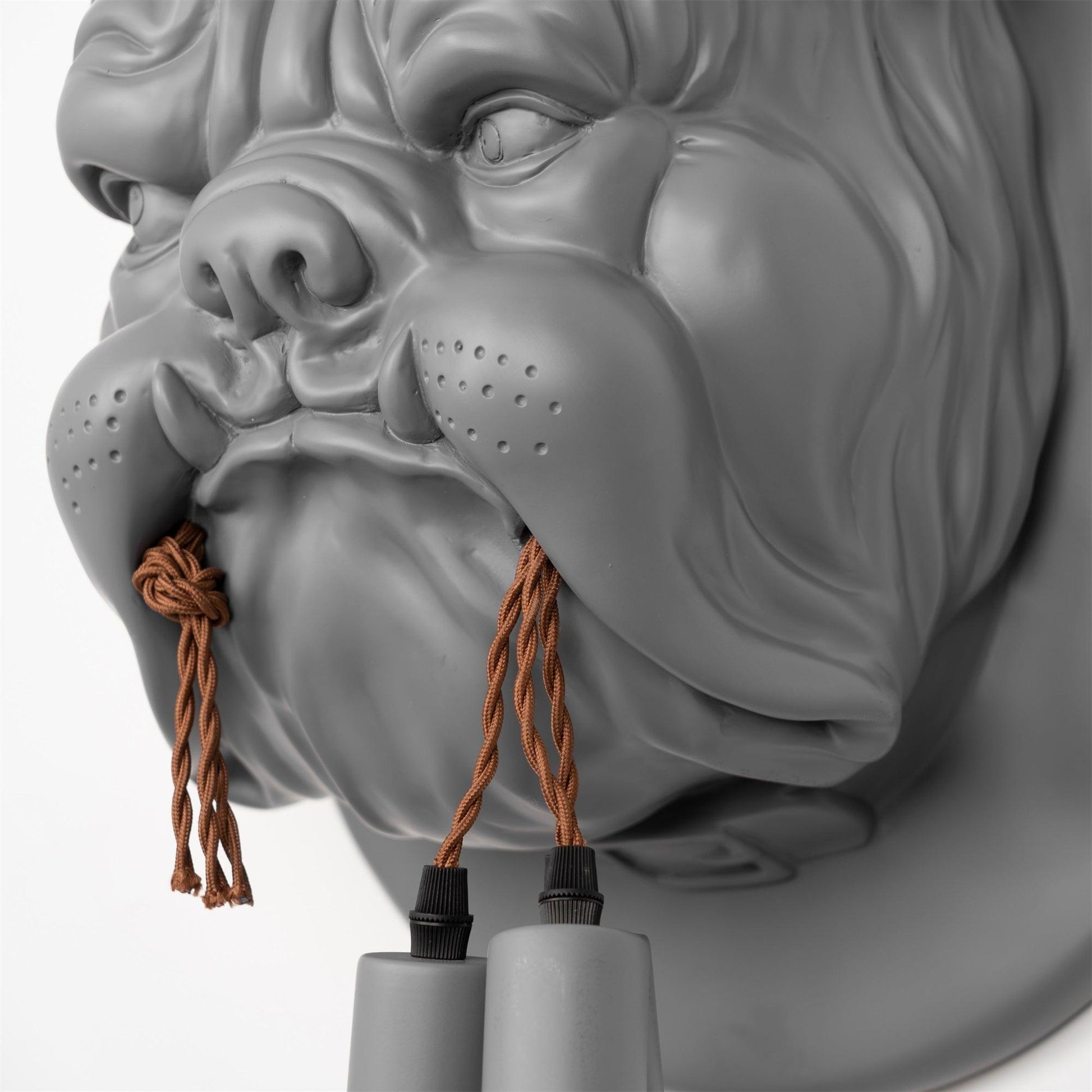 Umeri Wall Lamp Bulldog Sculpture Whimsical-Neutral Decor