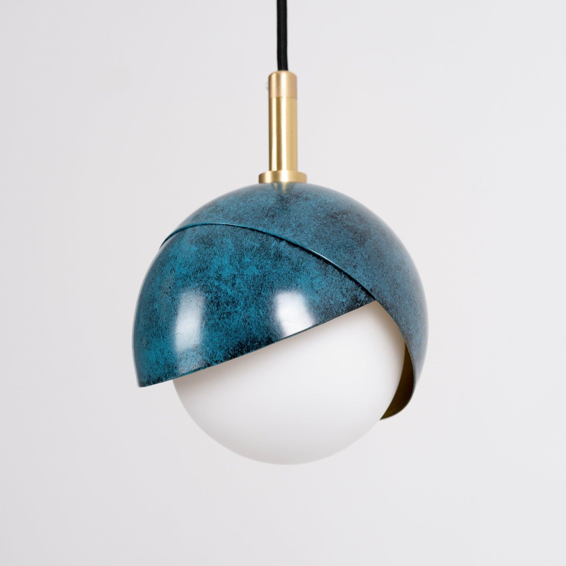 Jynara Pendant Lamp Brass Nested Opal Globe Modern-Neutral Decor