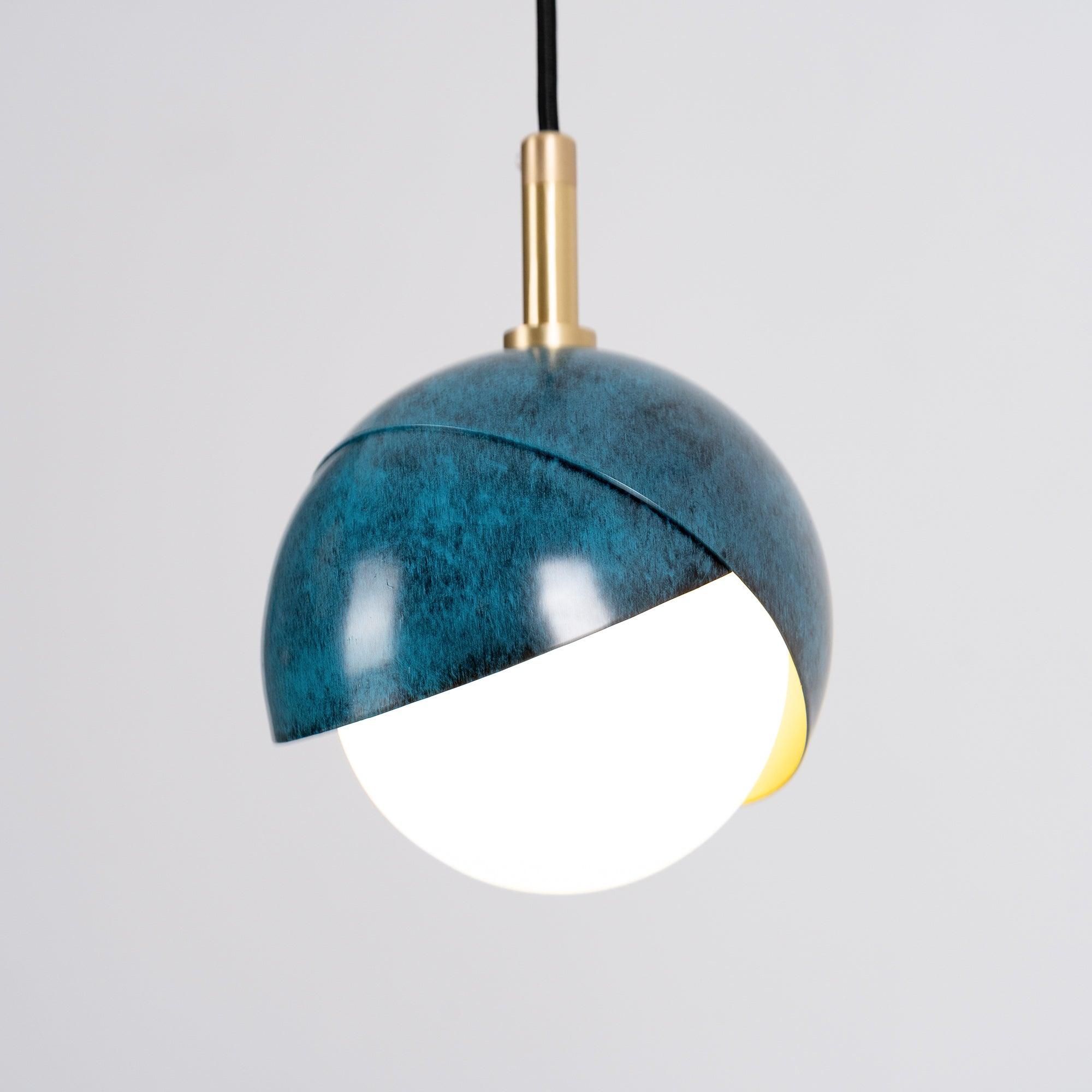 Jynara Pendant Lamp Brass Nested Opal Globe Modern-Neutral Decor