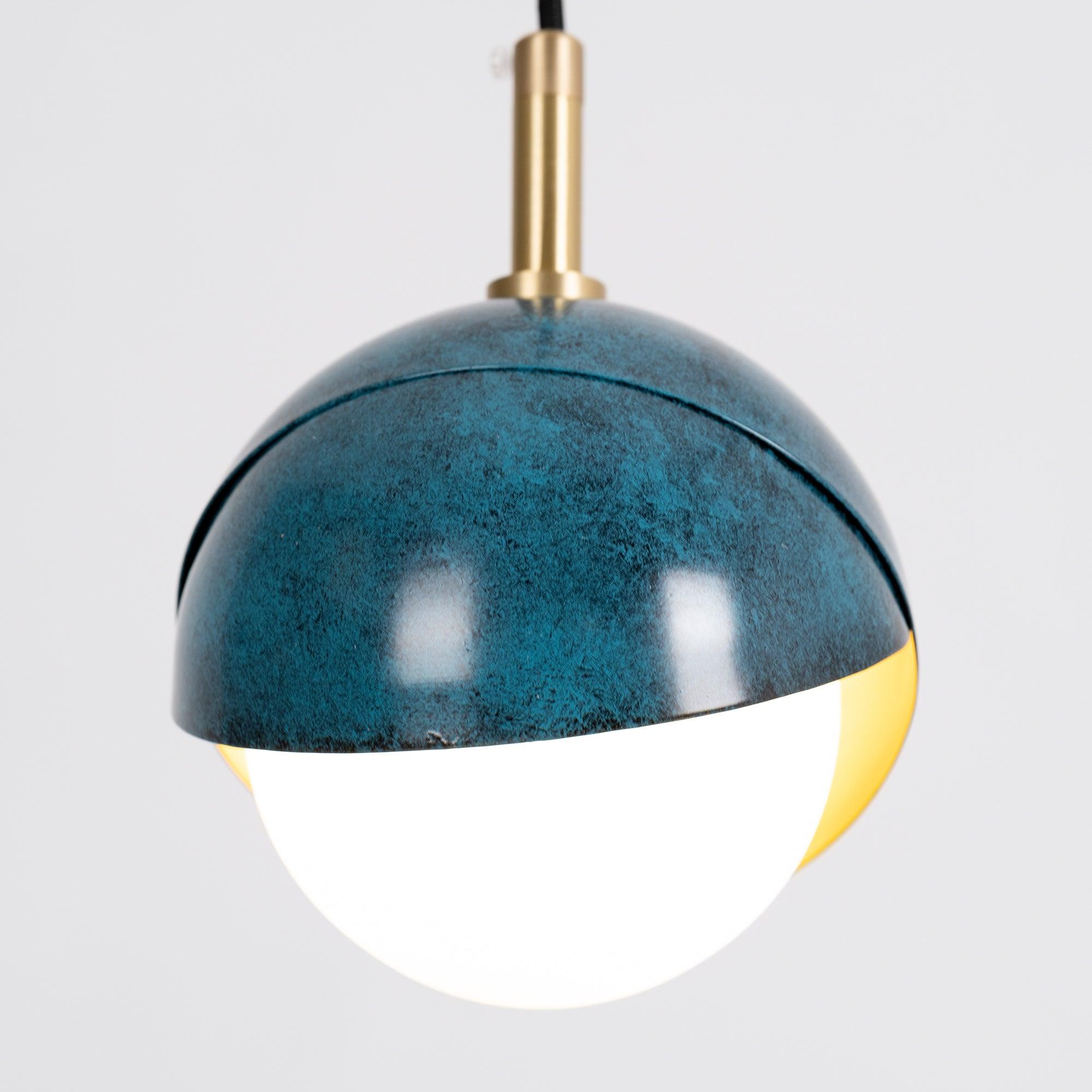 Jynara Pendant Lamp Brass Nested Opal Globe Modern-Neutral Decor
