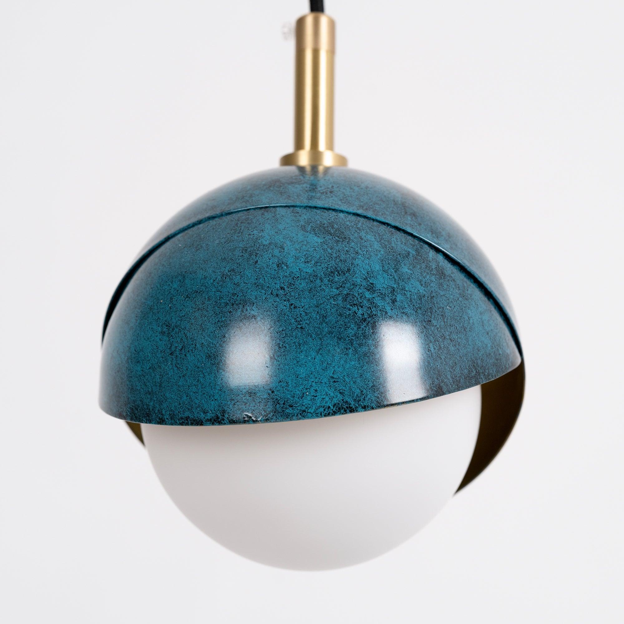 Jynara Pendant Lamp Brass Nested Opal Globe Modern-Neutral Decor