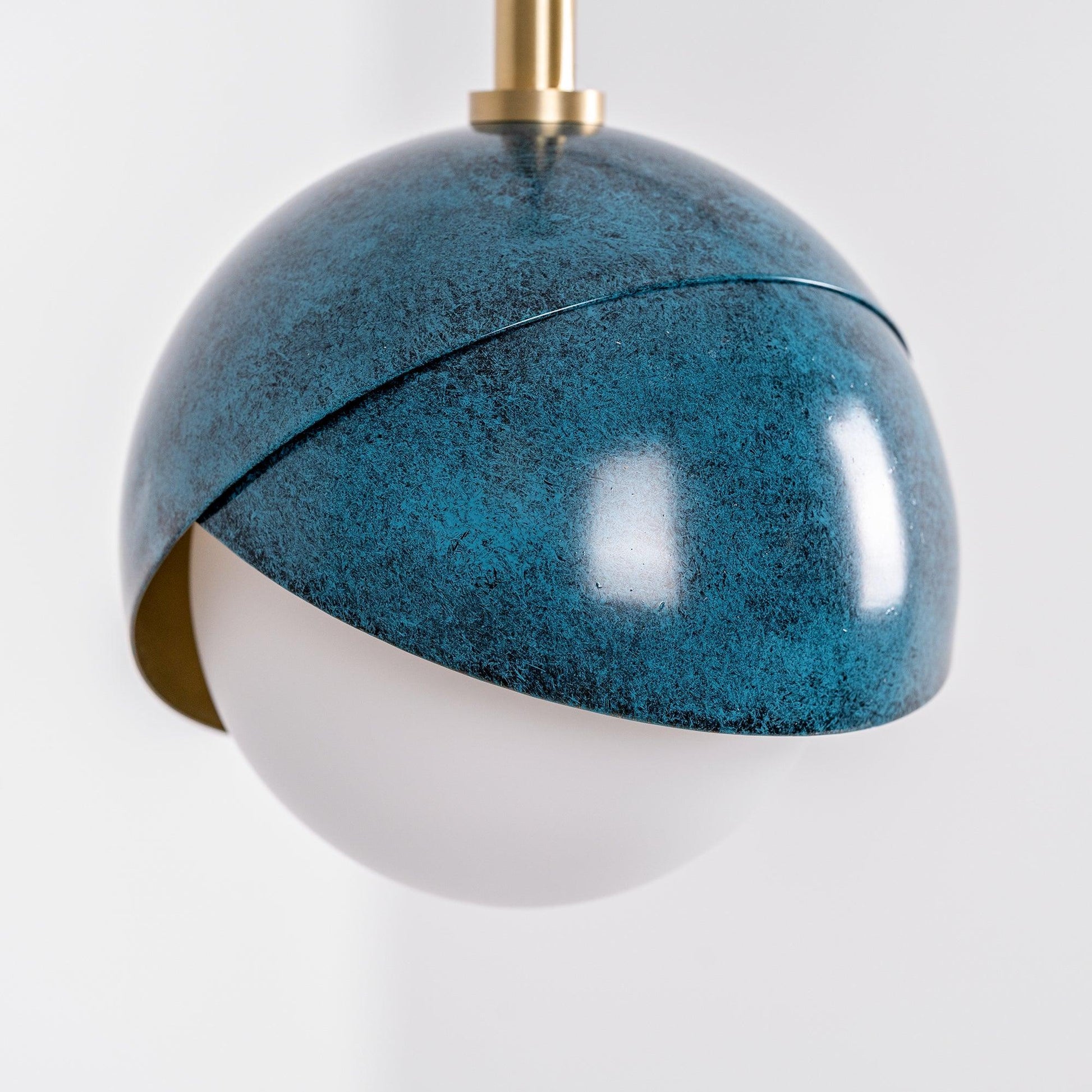 Jynara Pendant Lamp Brass Nested Opal Globe Modern-Neutral Decor