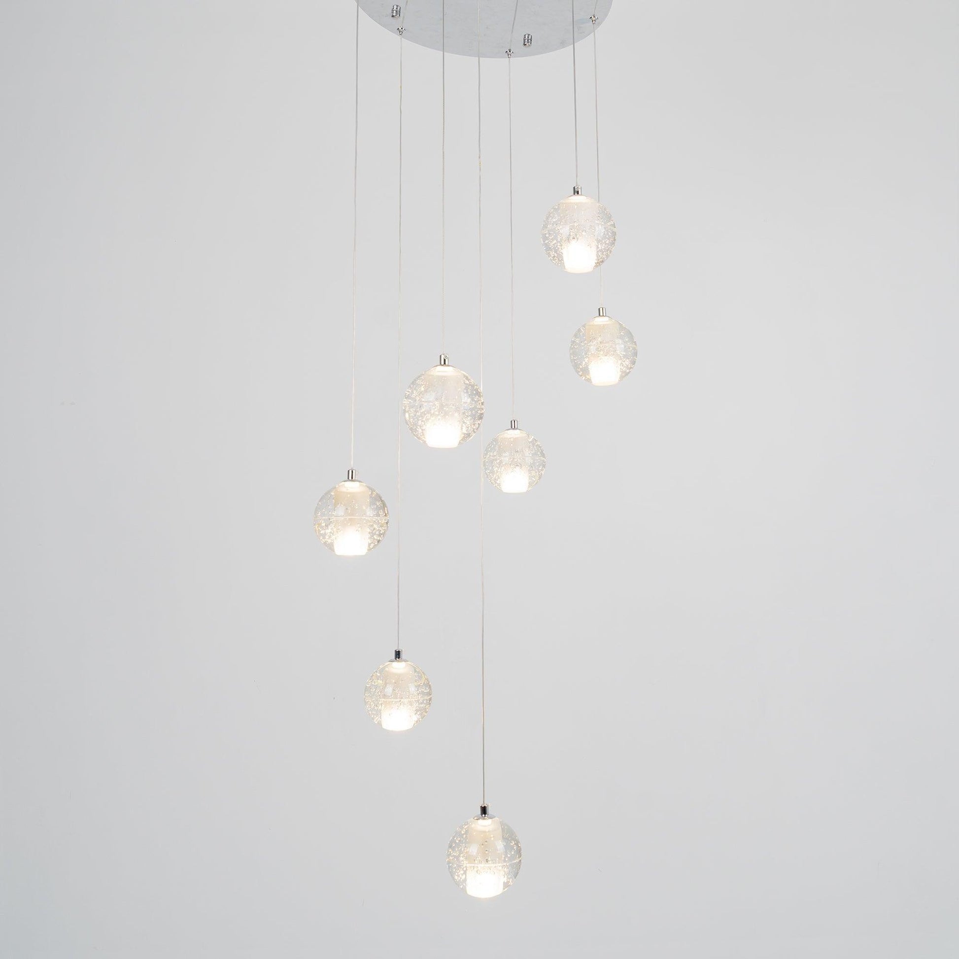 Crystal Bubbles Balls Pendant Lamp-Neutral Decor
