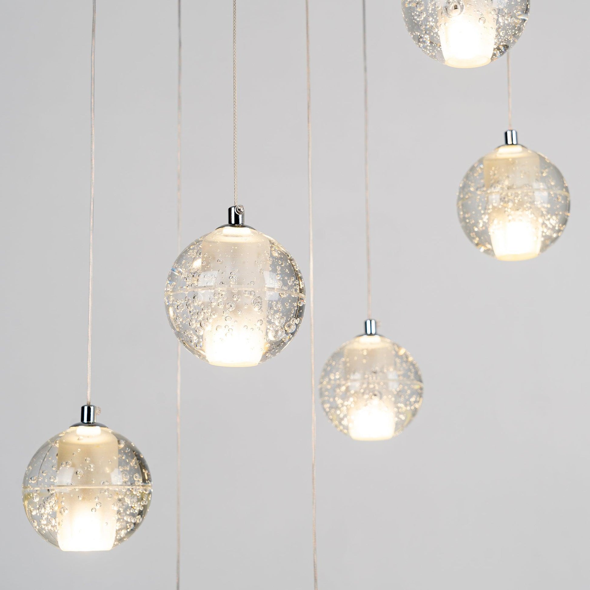 Crystal Bubbles Balls Pendant Lamp-Neutral Decor