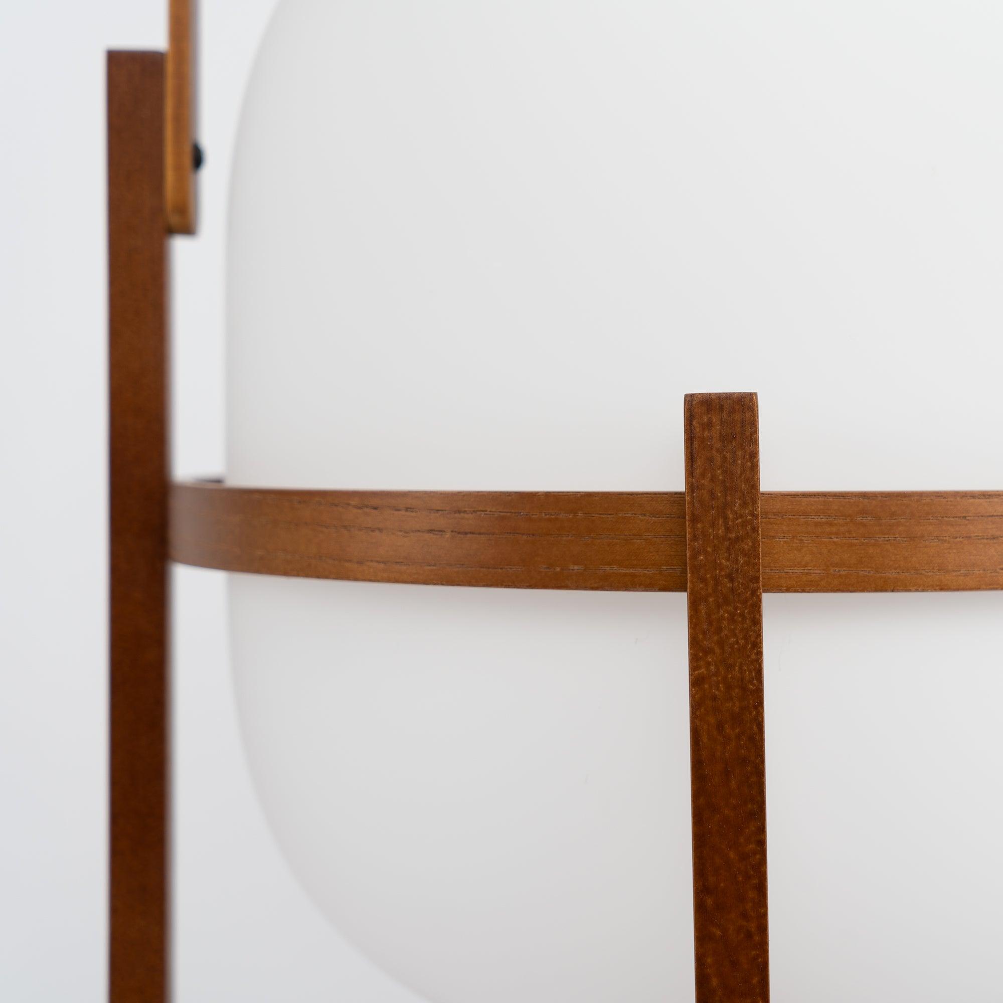 Lethra Wood Glass Table Lamp-Neutral Decor