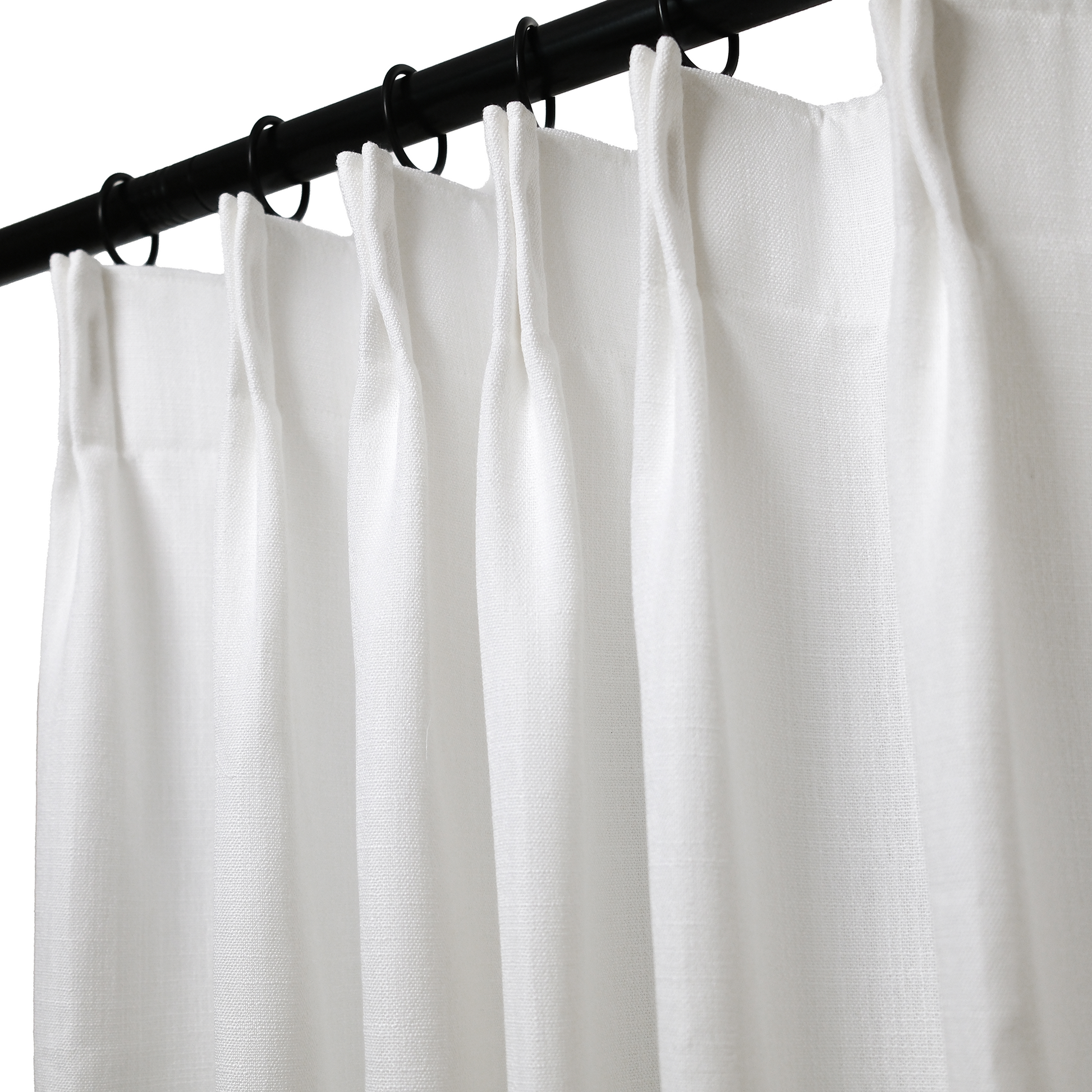 Kelly Flax Linen Curtains & Drapes Pleated-Neutral Decor