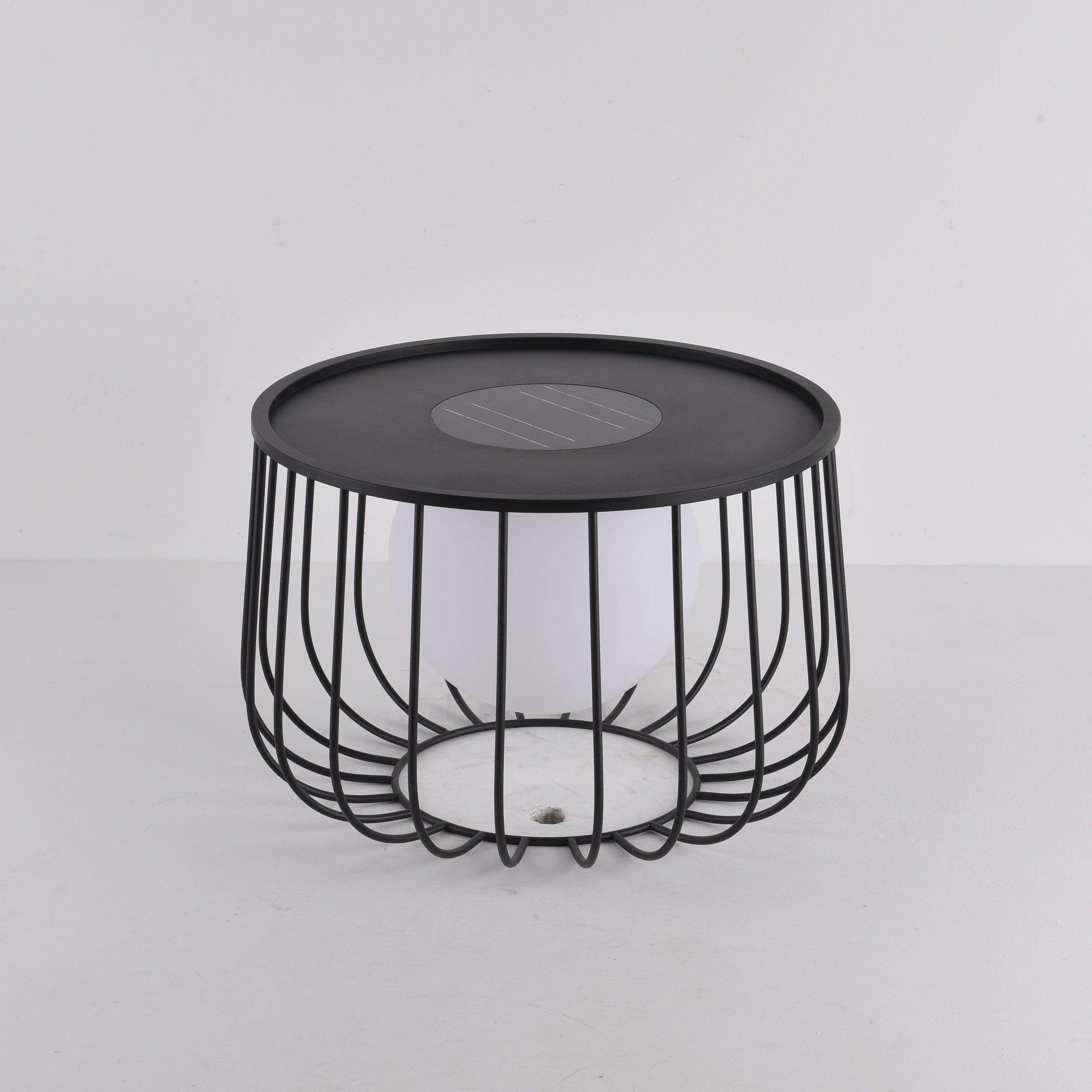 Rowan Cage Solar Lantern Outdoor Lamp-Neutral Decor