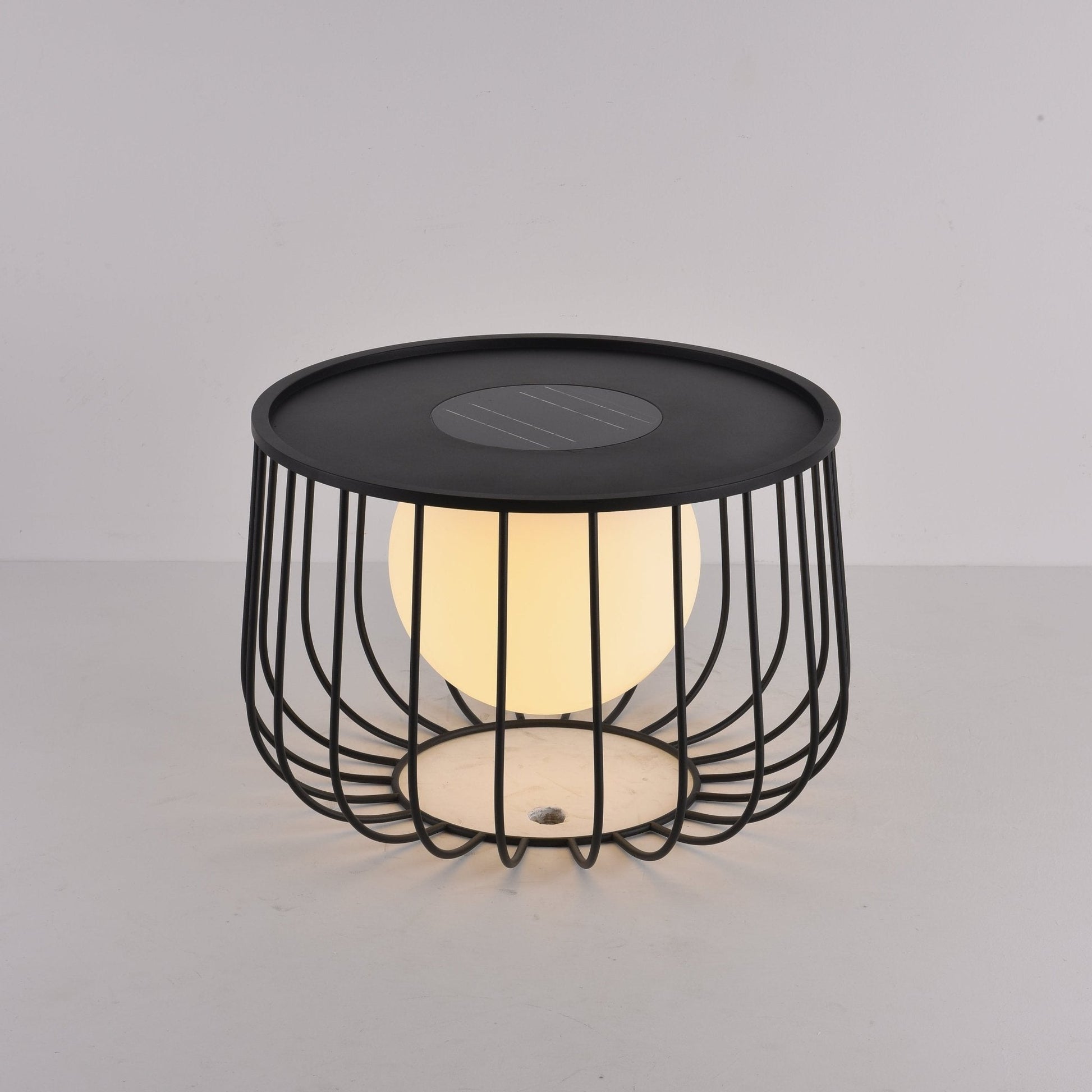 Rowan Cage Solar Lantern Outdoor Lamp-Neutral Decor