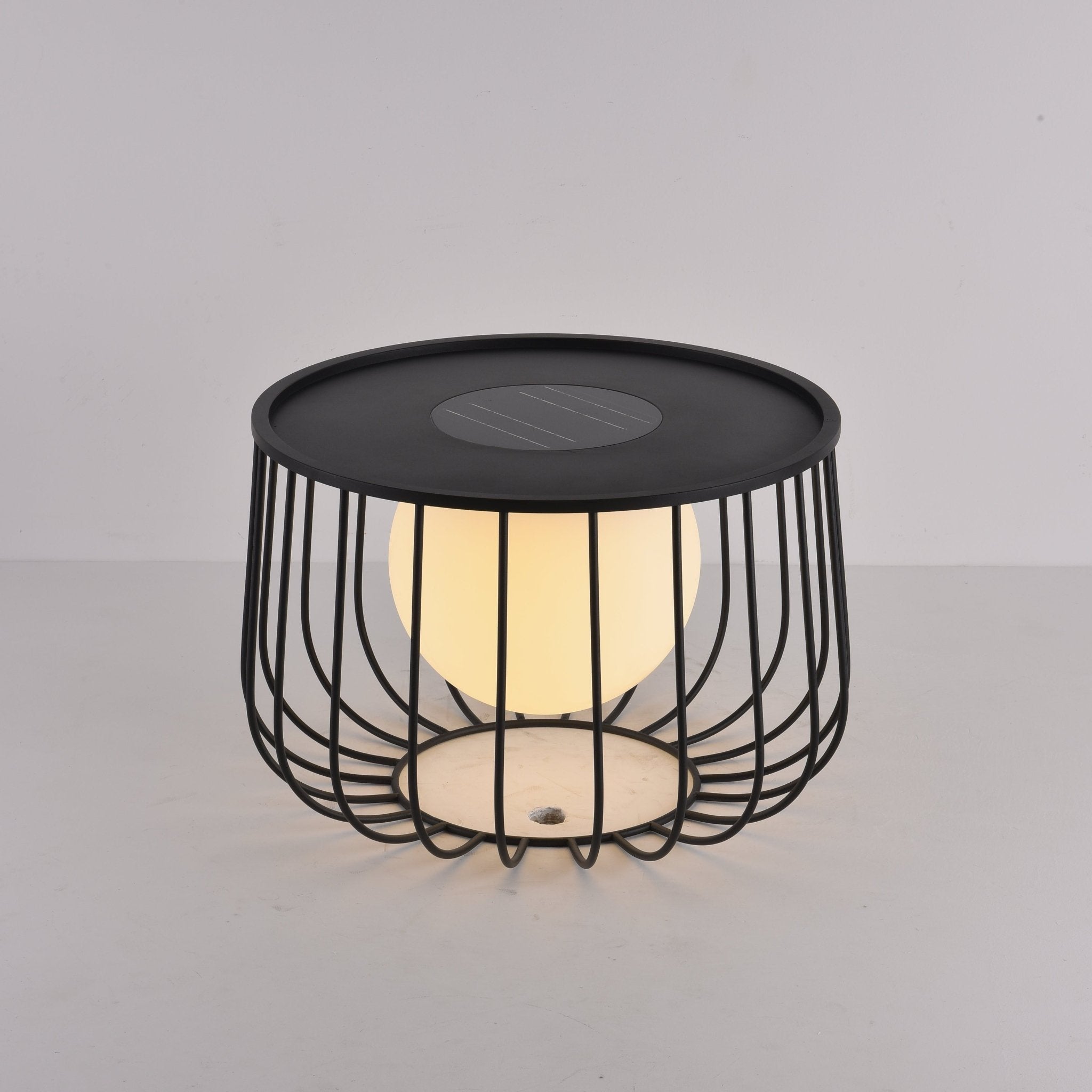 Rowan Cage Solar Lantern Outdoor Lamp-Neutral Decor