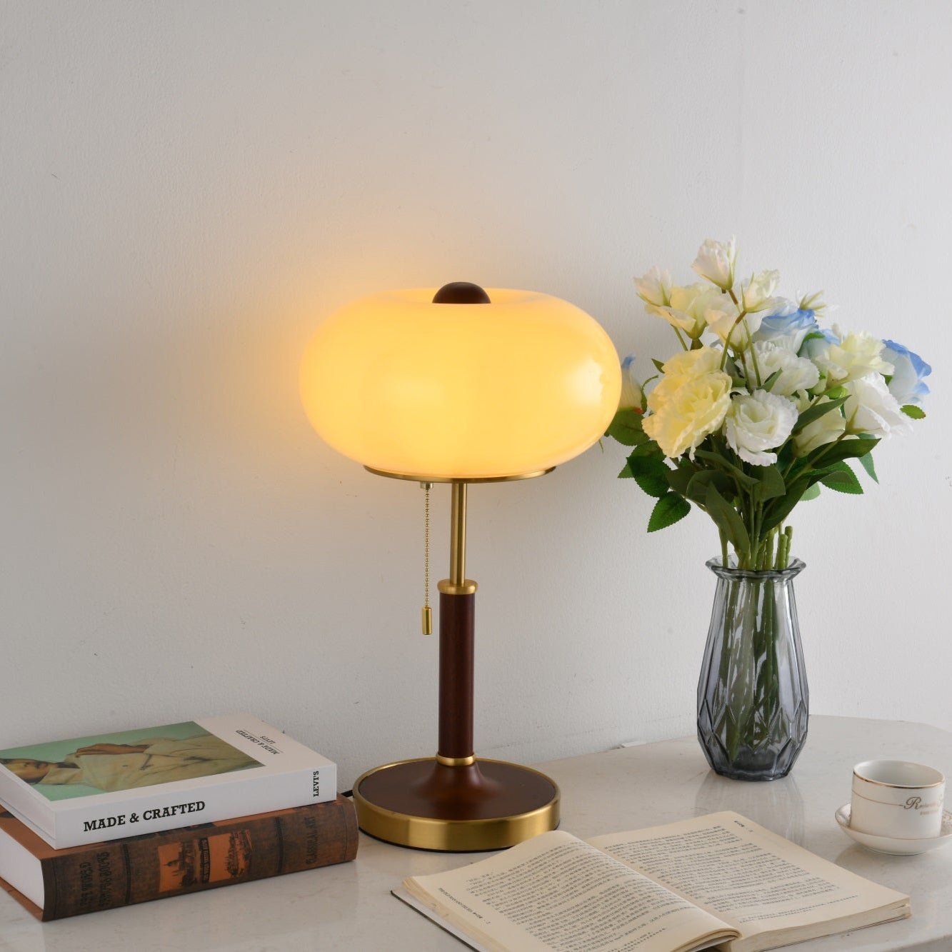 Gemno Vintage Table Lamp-Neutral Decor
