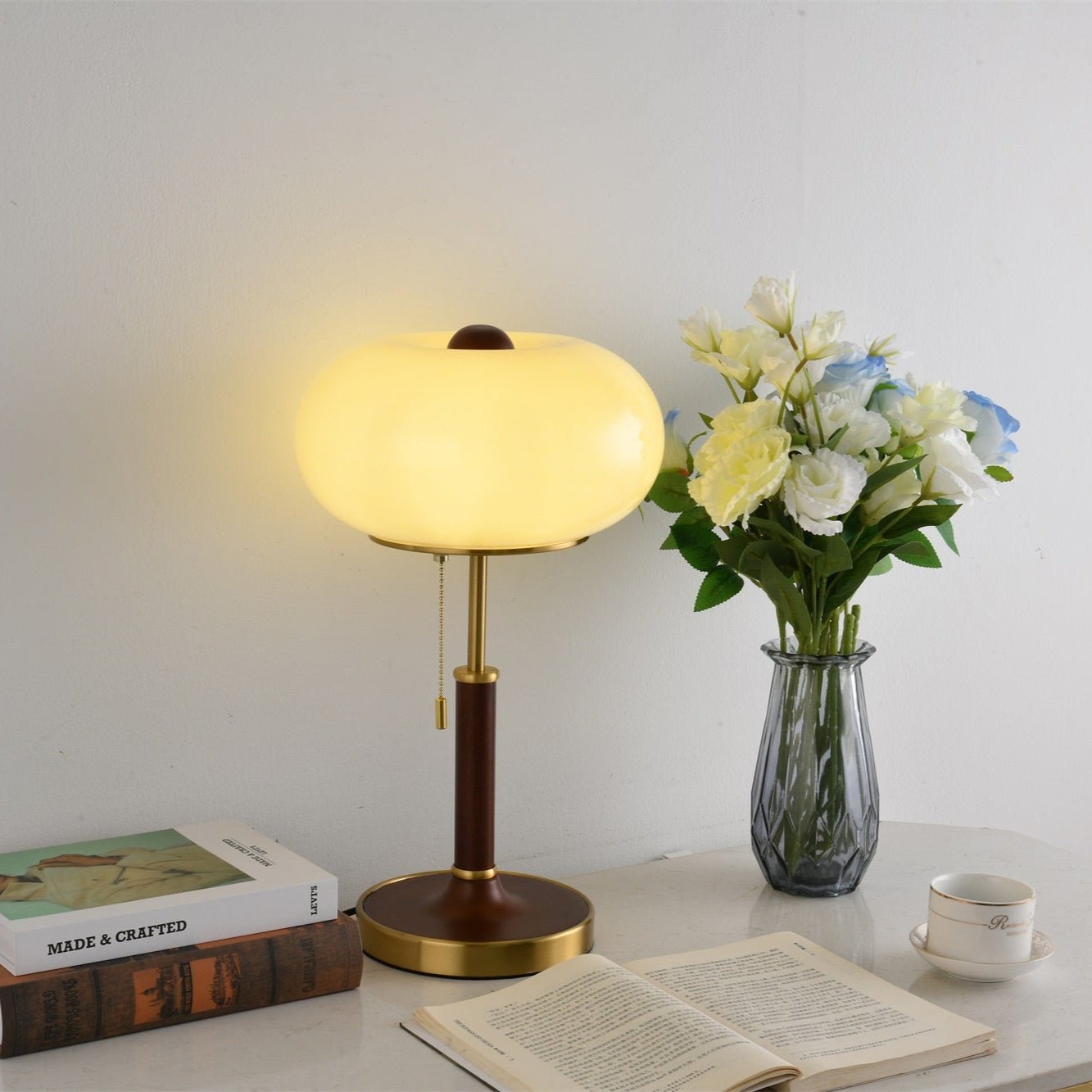 Gemno Vintage Table Lamp-Neutral Decor