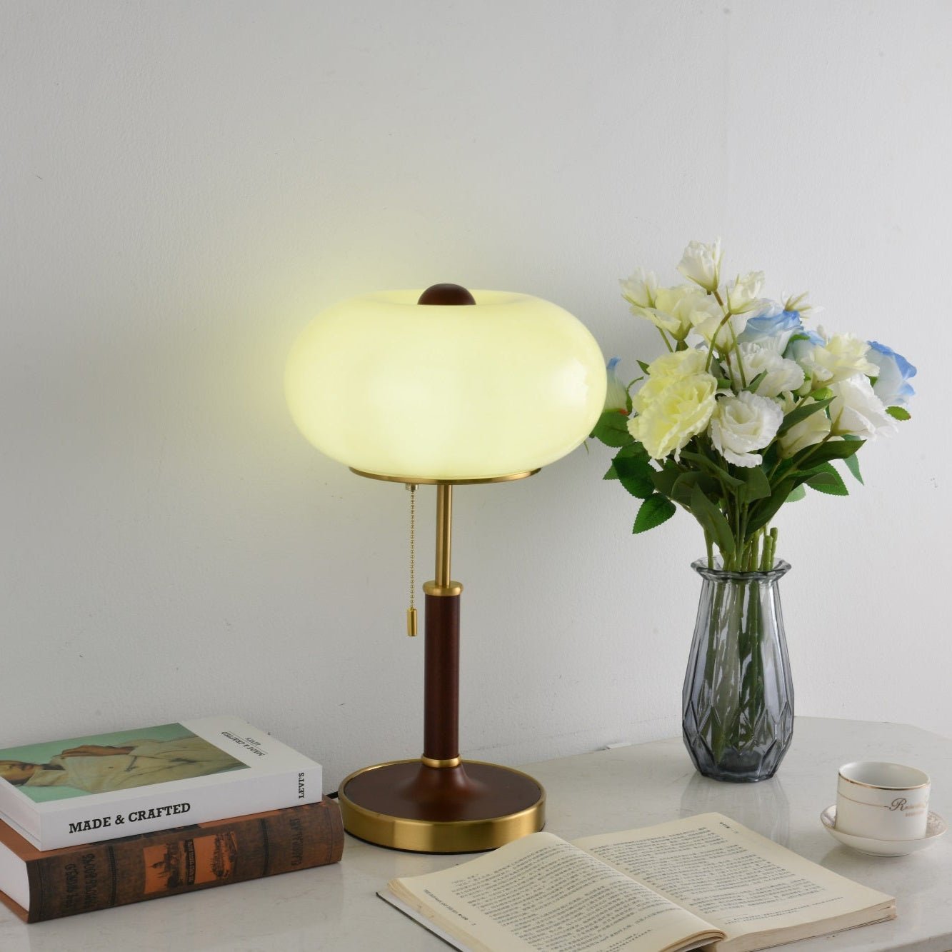 Gemno Vintage Table Lamp-Neutral Decor