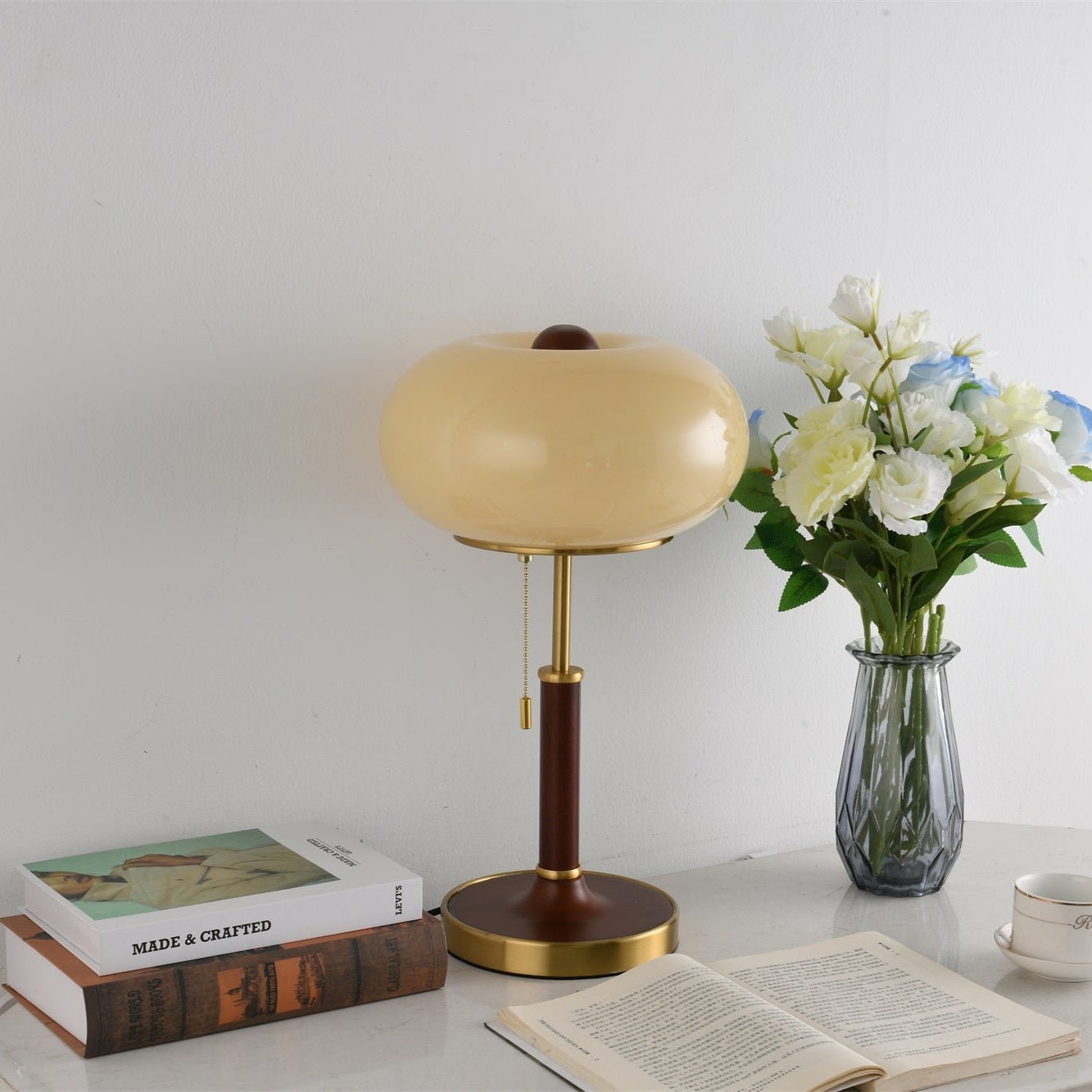 Gemno Vintage Table Lamp-Neutral Decor