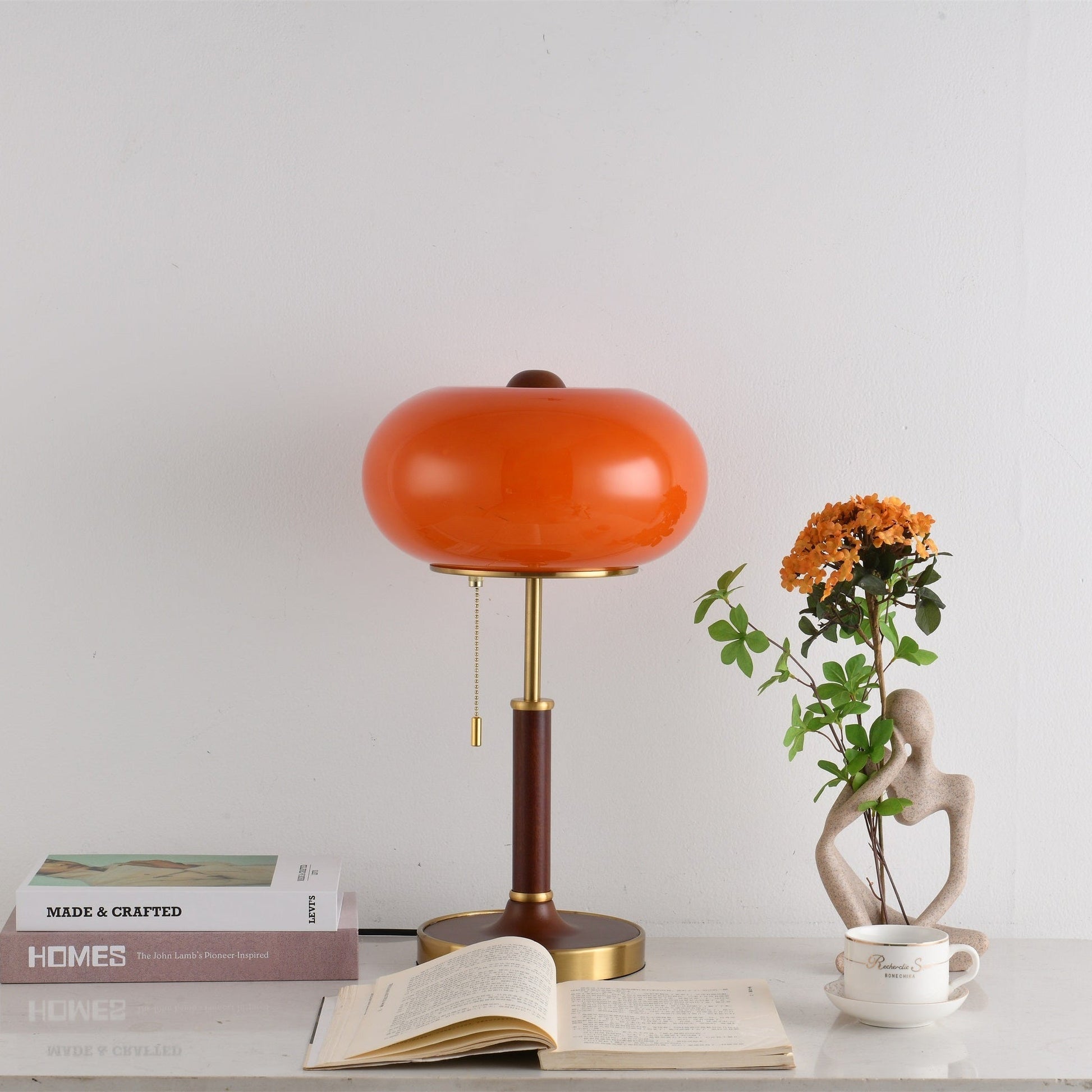 Gemno Vintage Table Lamp-Neutral Decor
