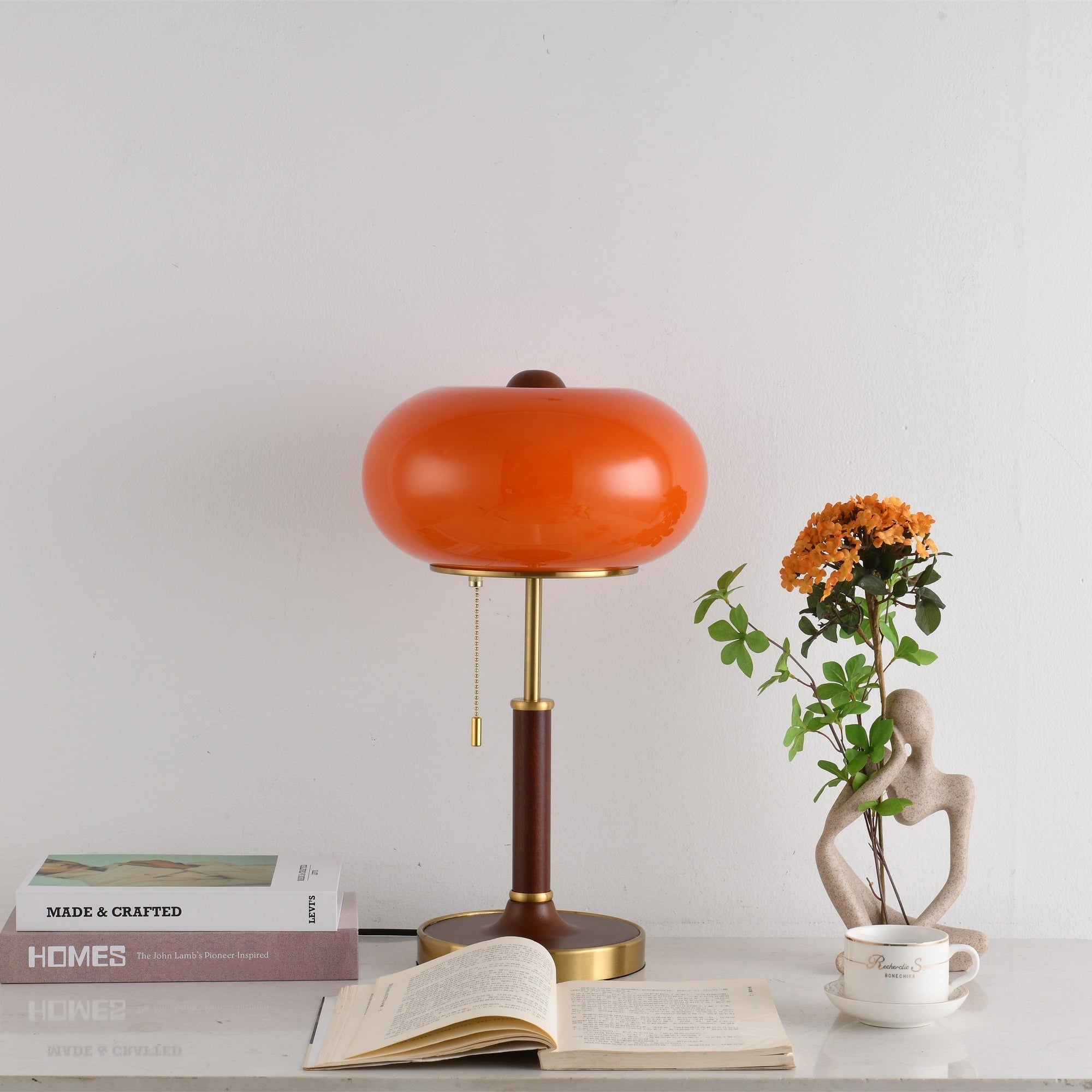 Gemno Vintage Table Lamp-Neutral Decor