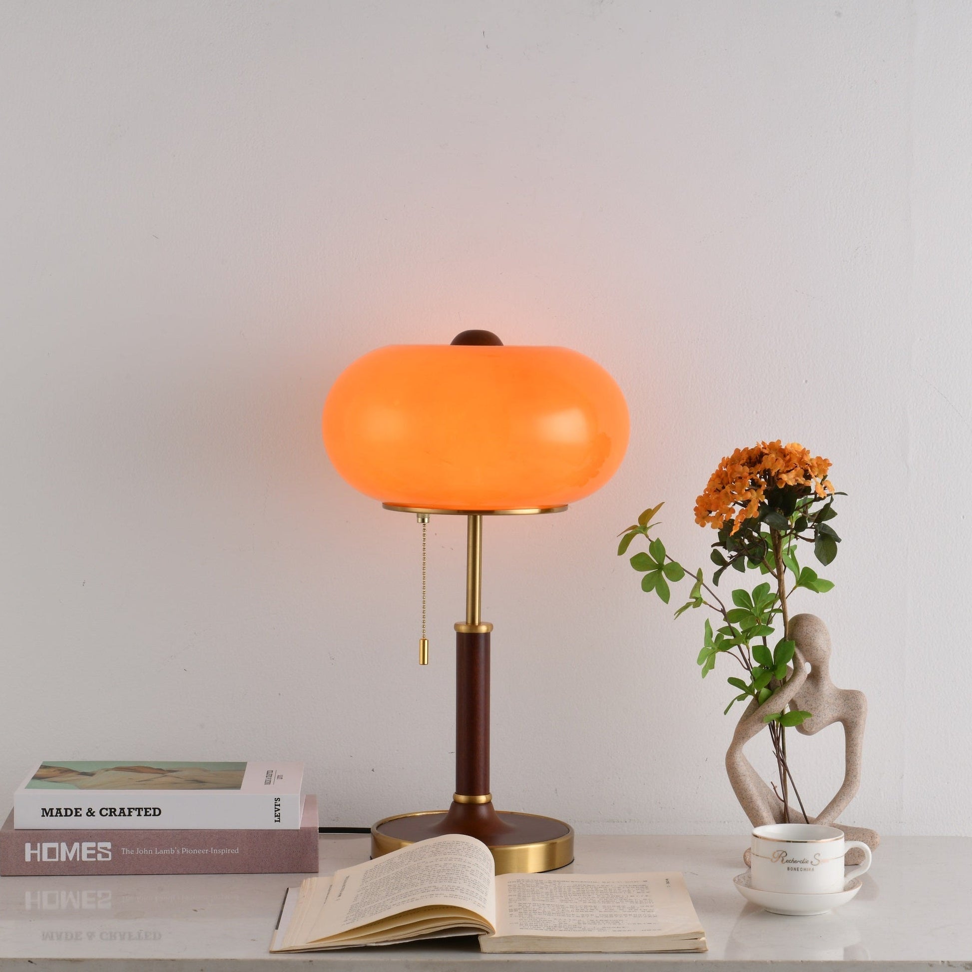 Gemno Vintage Table Lamp-Neutral Decor