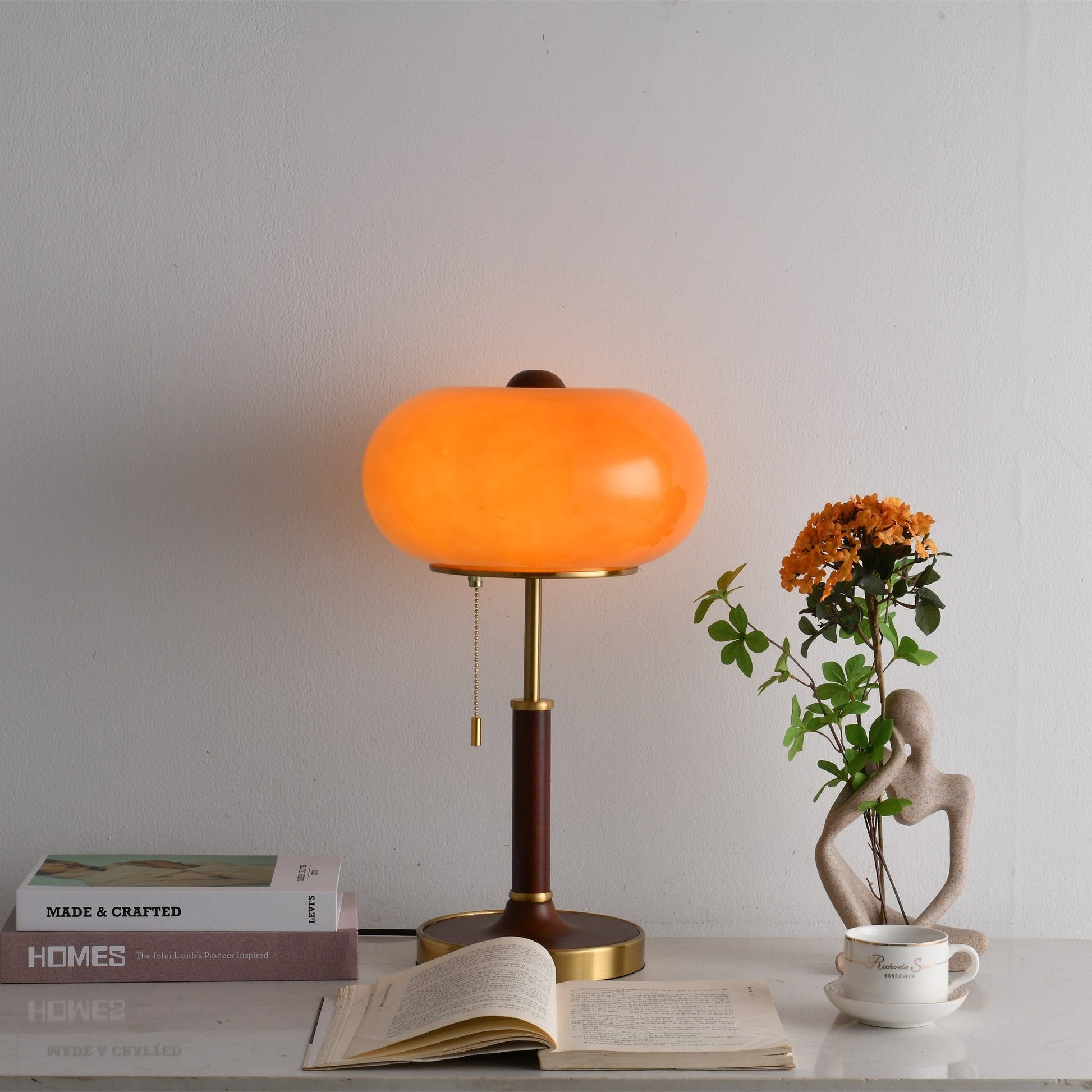 Gemno Vintage Table Lamp-Neutral Decor