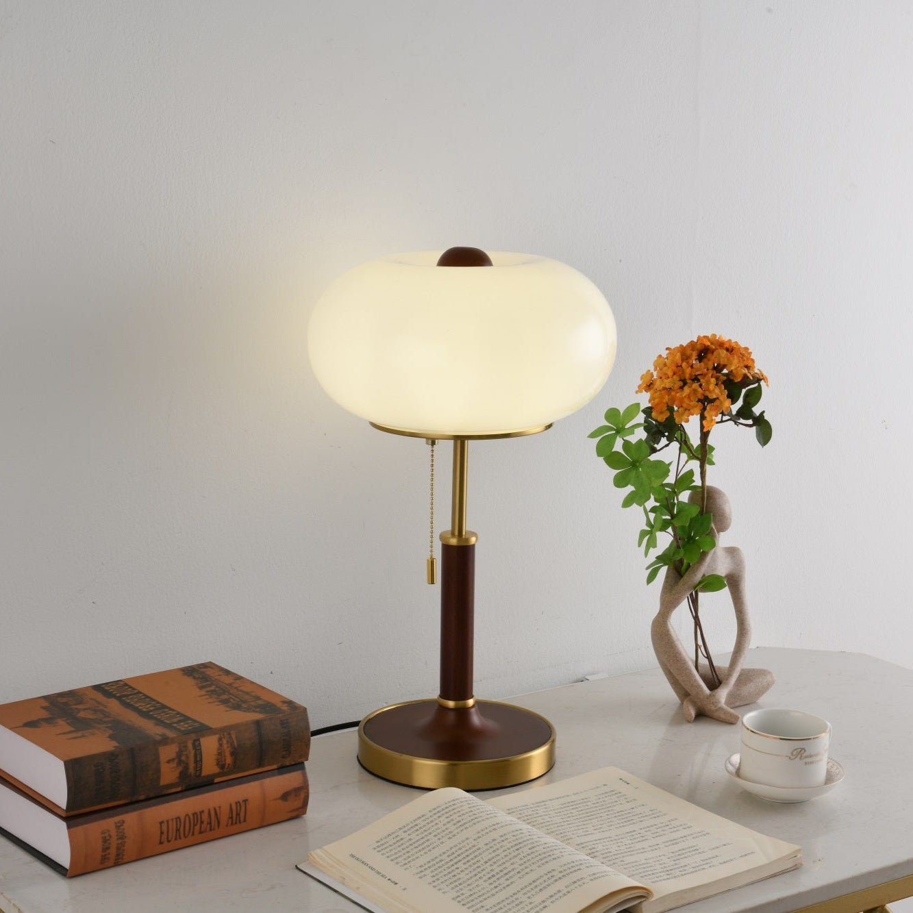 Gemno Vintage Table Lamp-Neutral Decor