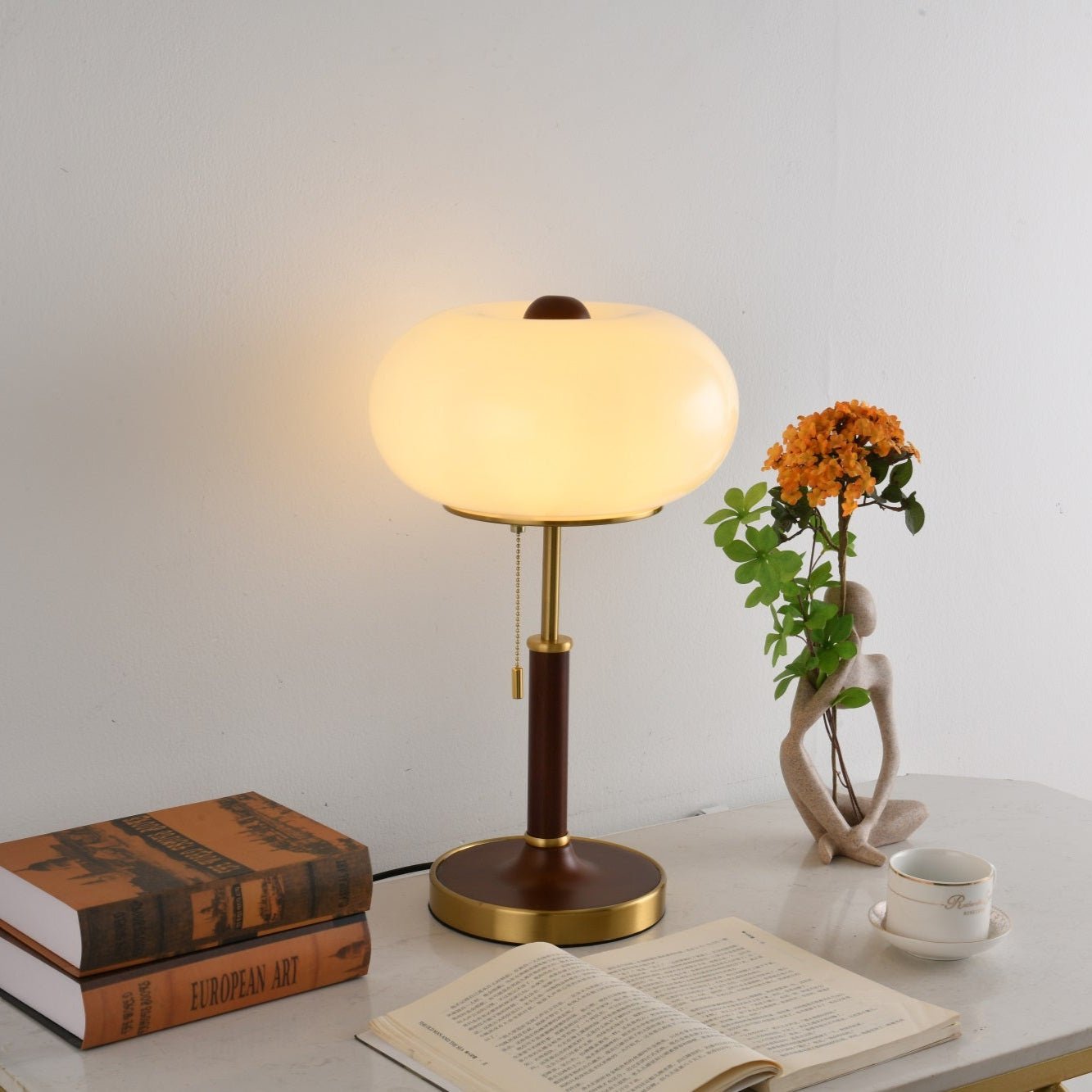 Gemno Vintage Table Lamp-Neutral Decor