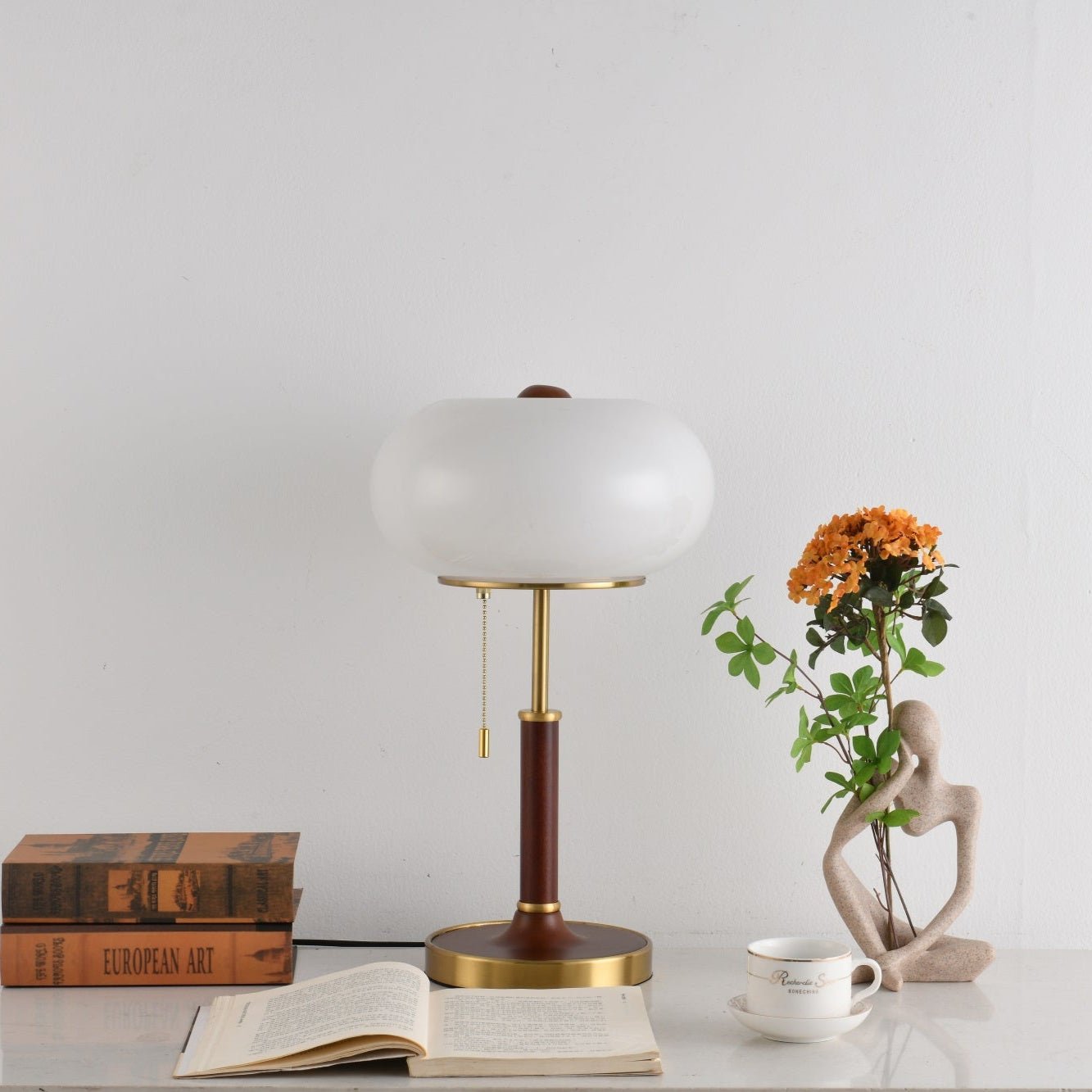 Gemno Vintage Table Lamp-Neutral Decor