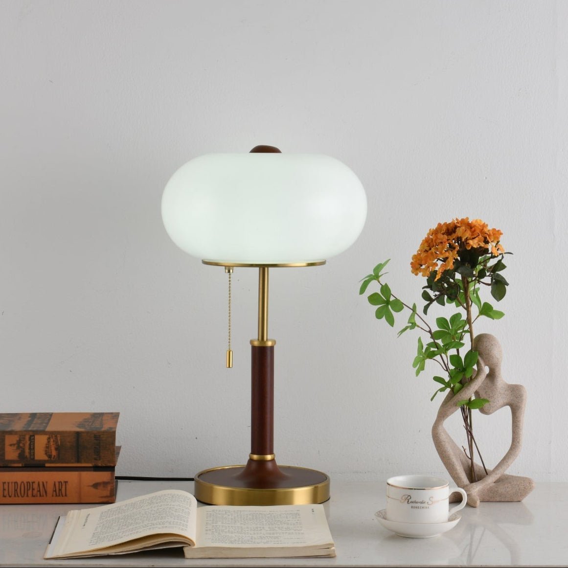 Gemno Vintage Table Lamp-Neutral Decor
