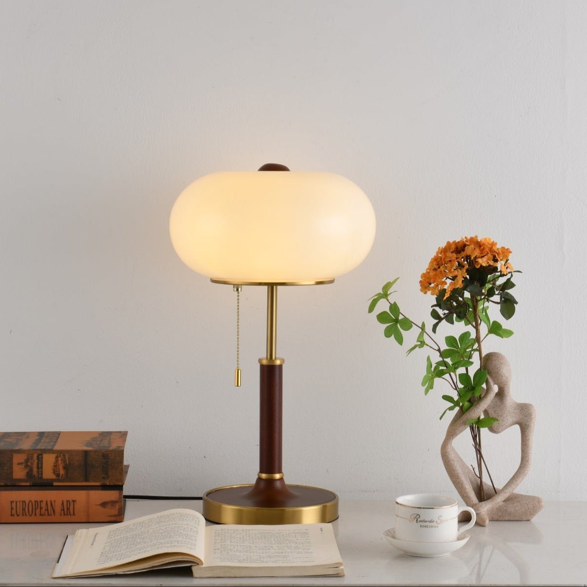 Gemno Vintage Table Lamp-Neutral Decor