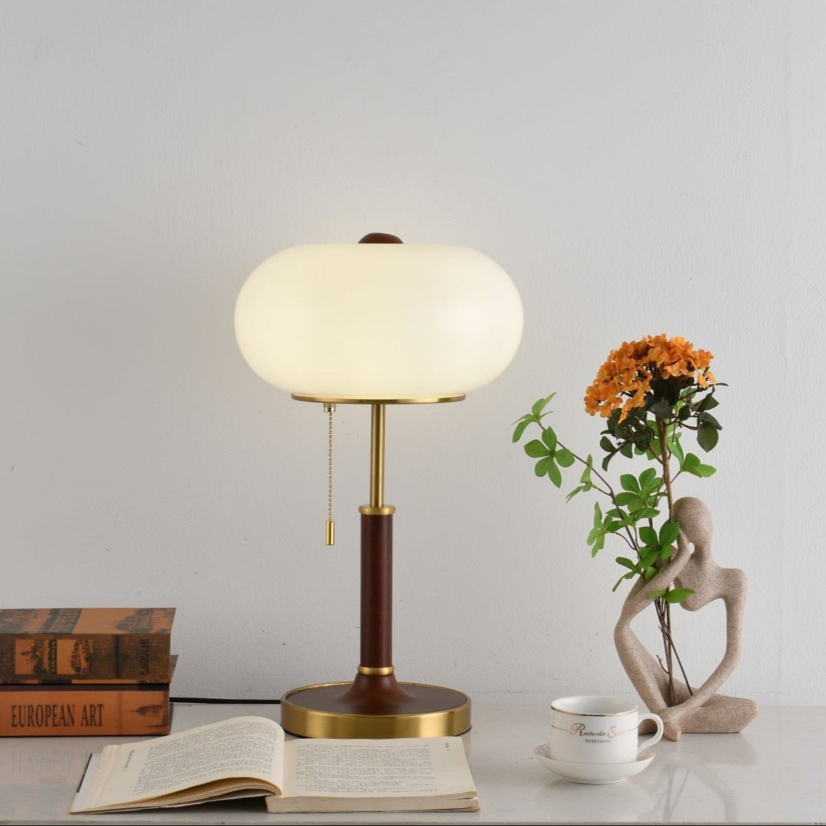 Gemno Vintage Table Lamp-Neutral Decor