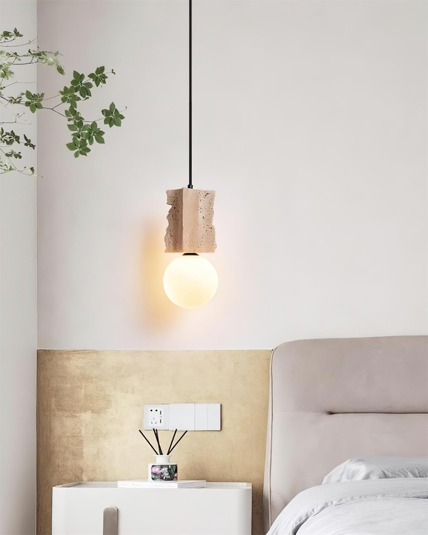 Ritta Irregulate Pendant Light Travertine
