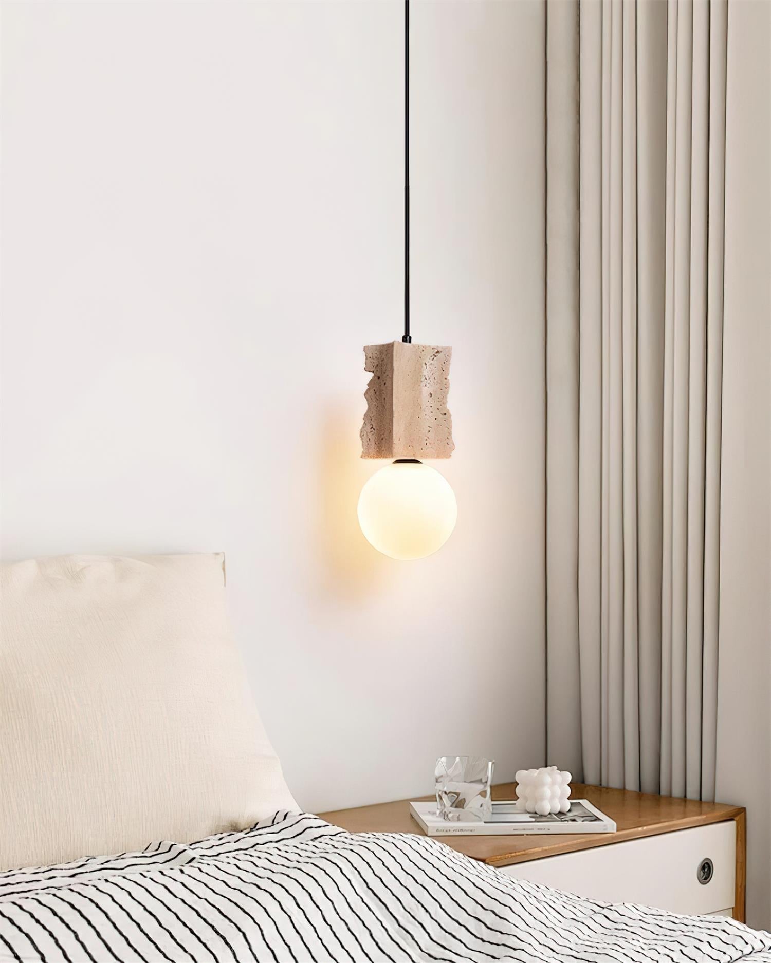 Ritta Irregulate Pendant Light Travertine