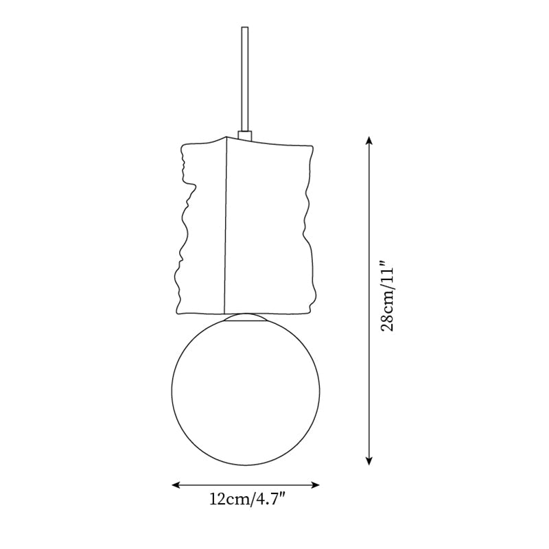 Ritta Irregulate Pendant Light Travertine