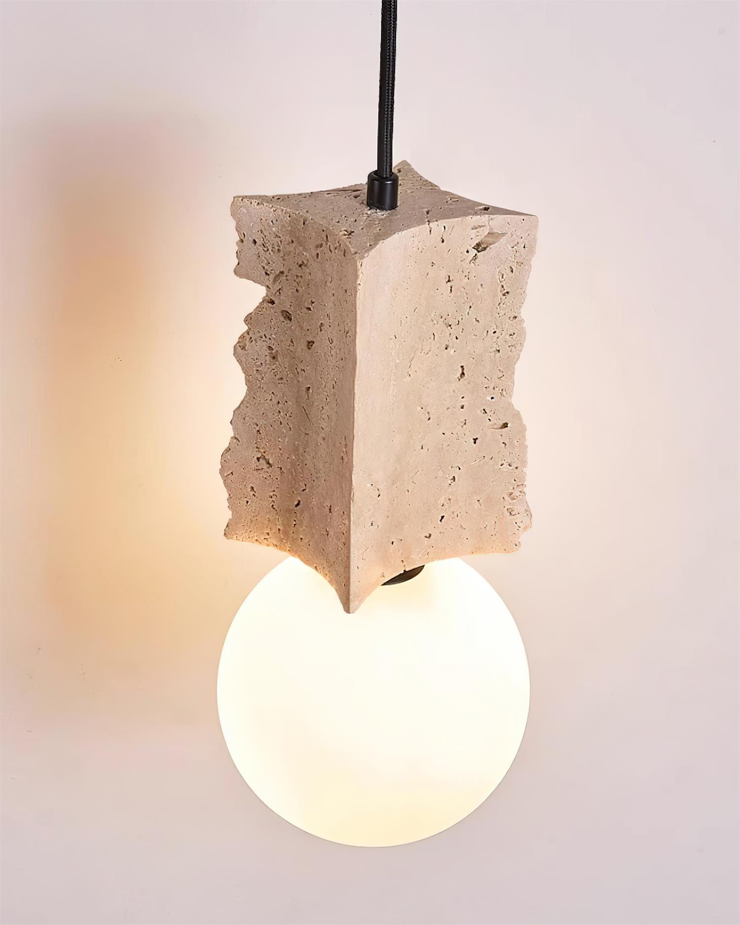 Ritta Irregulate Pendant Light Travertine