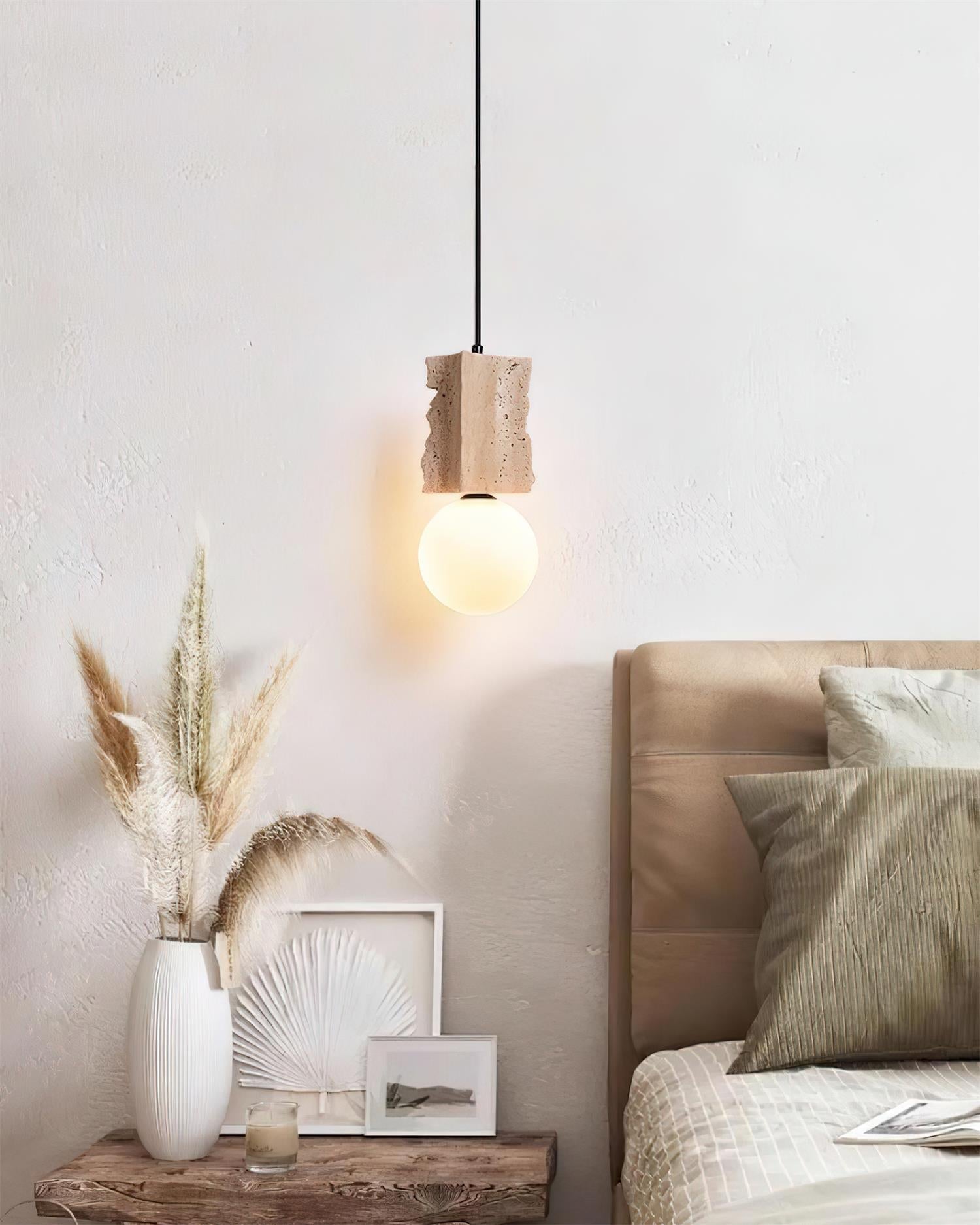 Ritta Irregulate Pendant Light Travertine