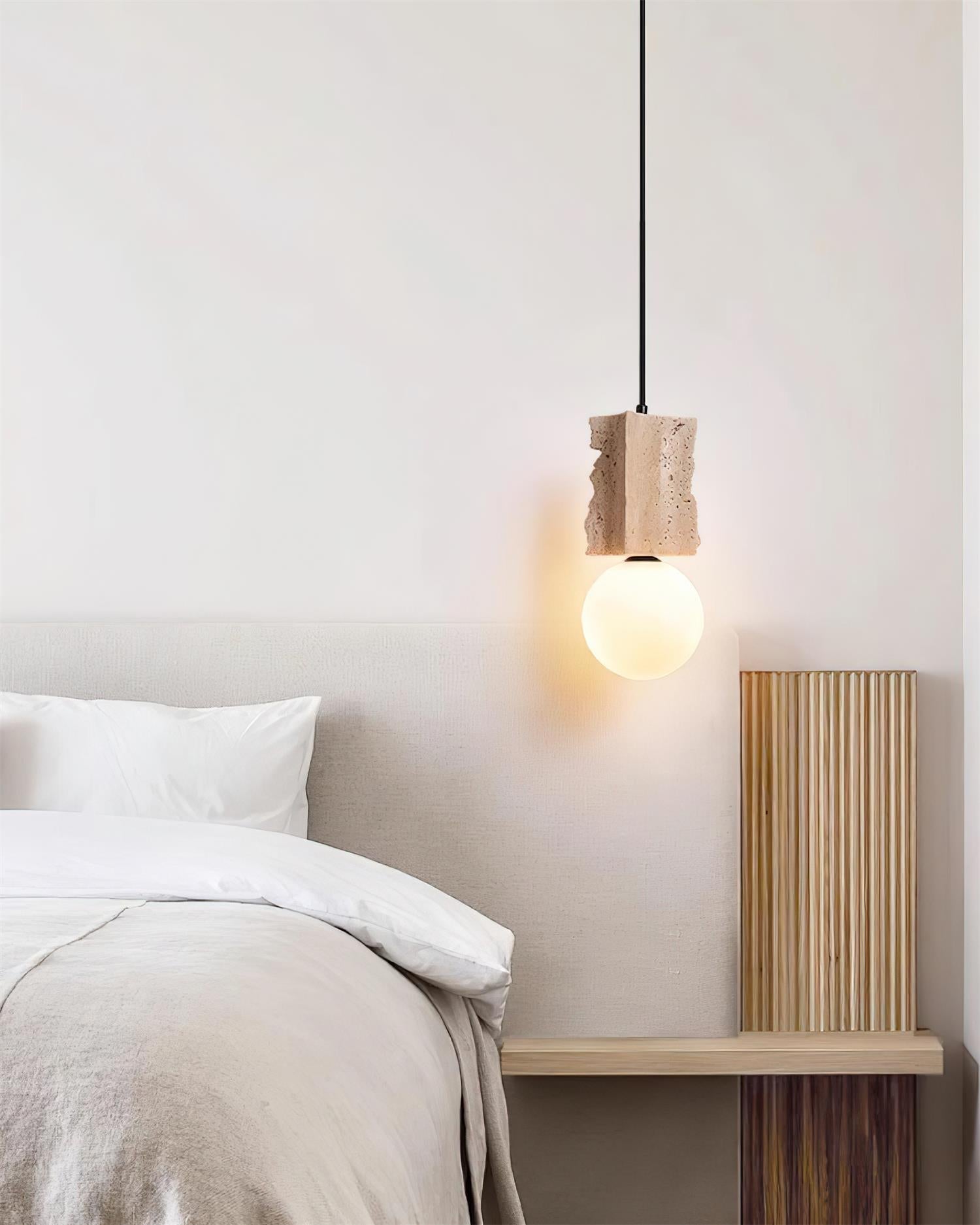 Ritta Irregulate Pendant Light Travertine