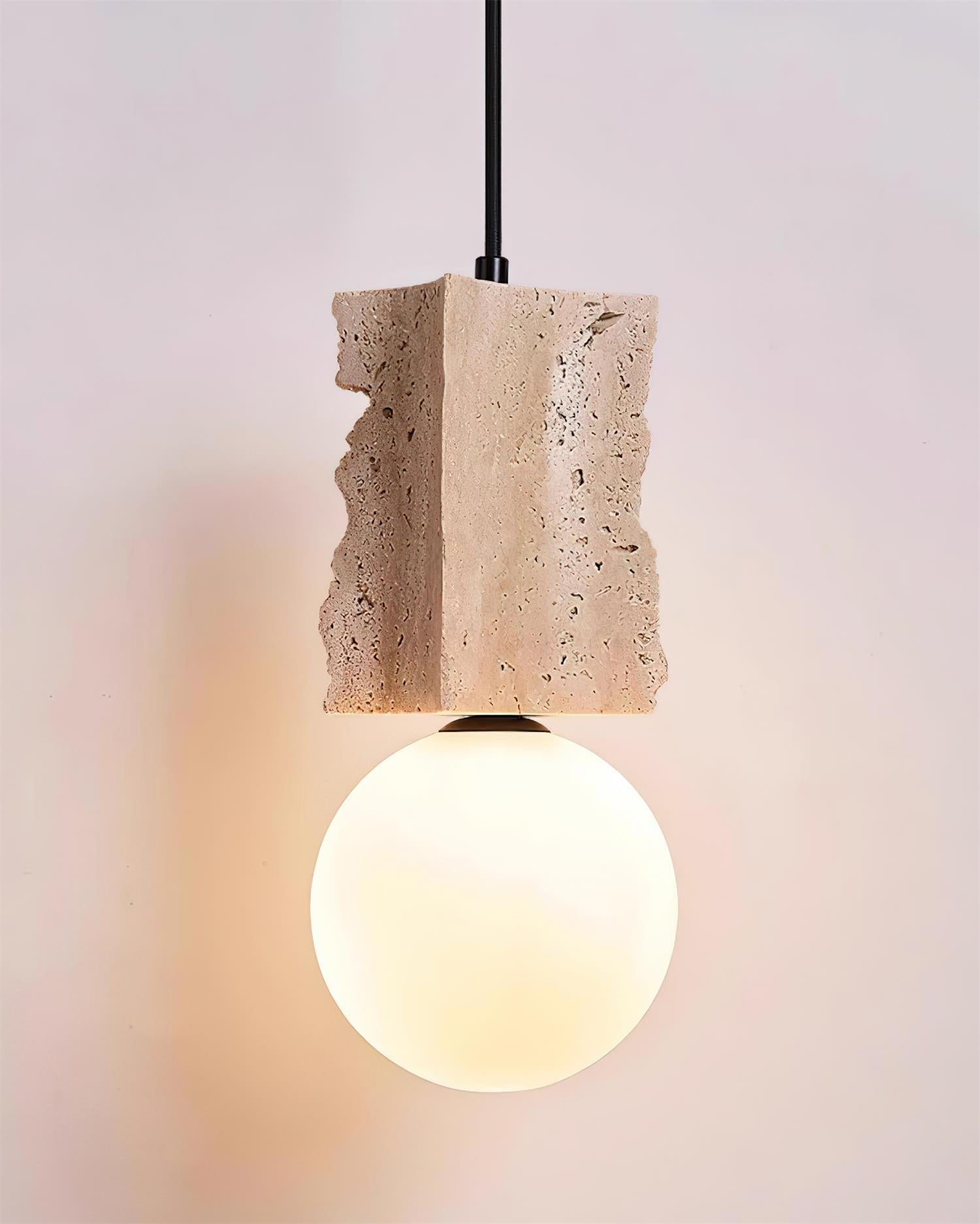 Ritta Irregulate Pendant Light Travertine