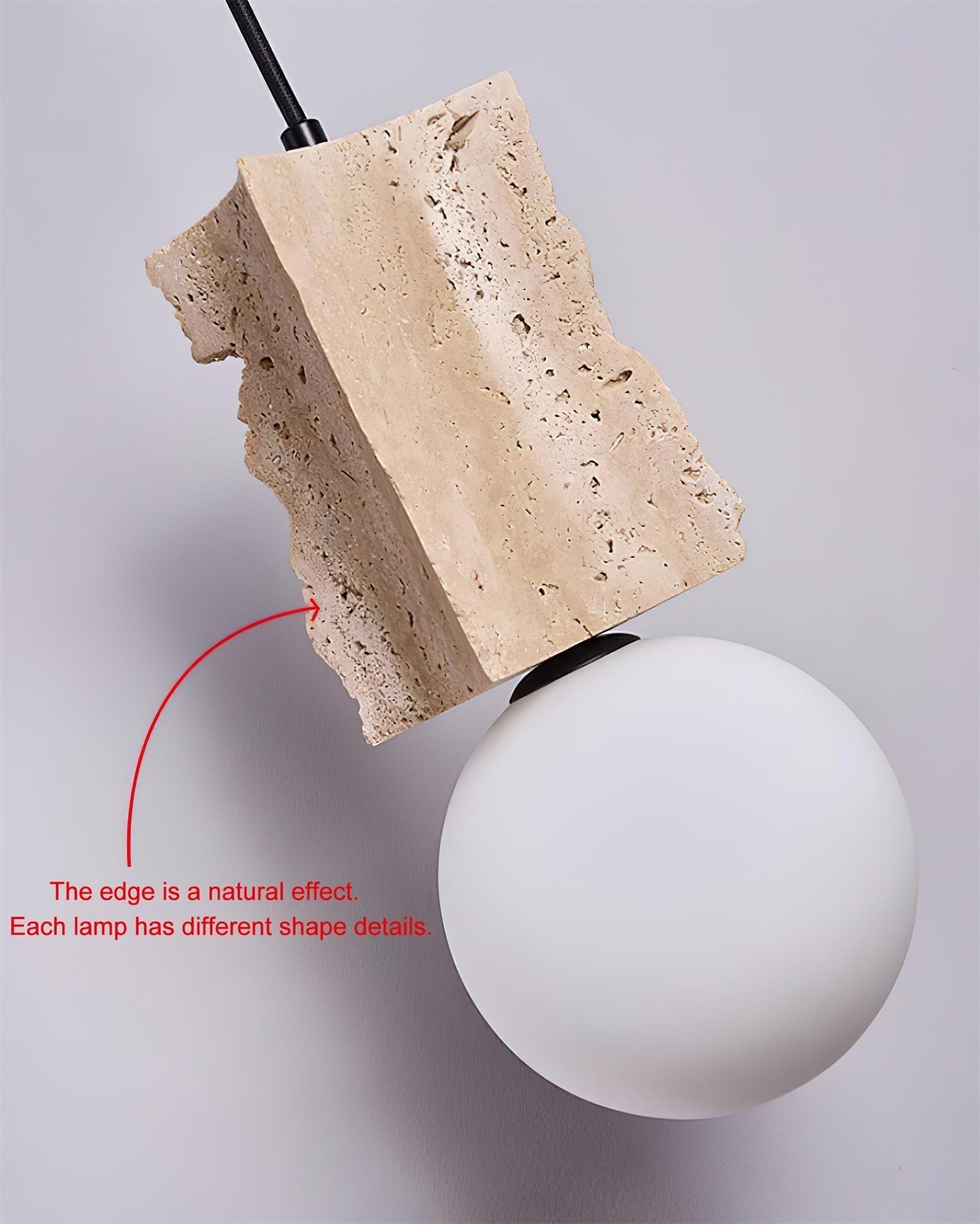 Ritta Irregulate Pendant Light Travertine