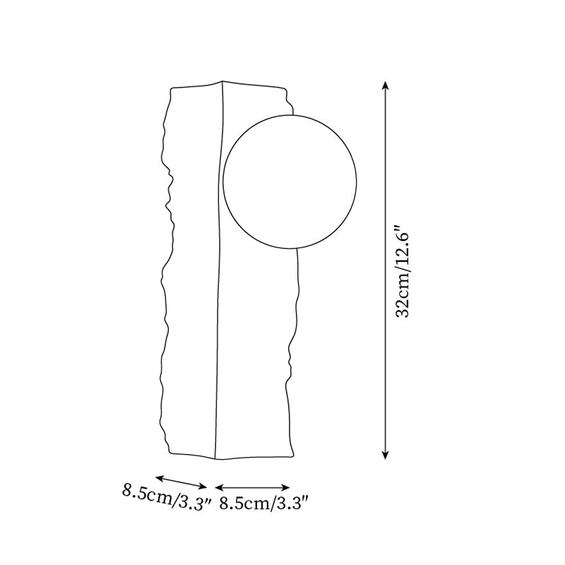Obrio Travertine Wall Lamp