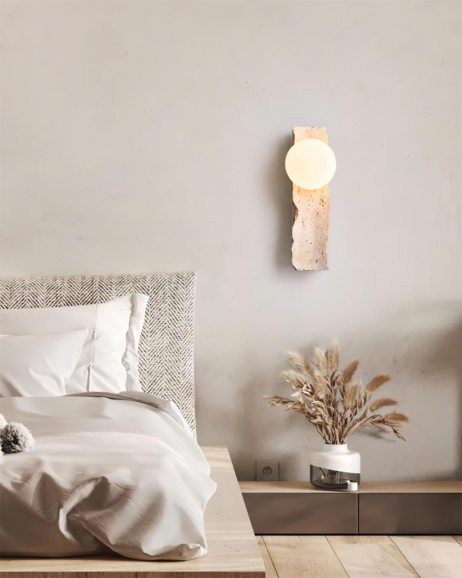 Obrio Travertine Wall Lamp